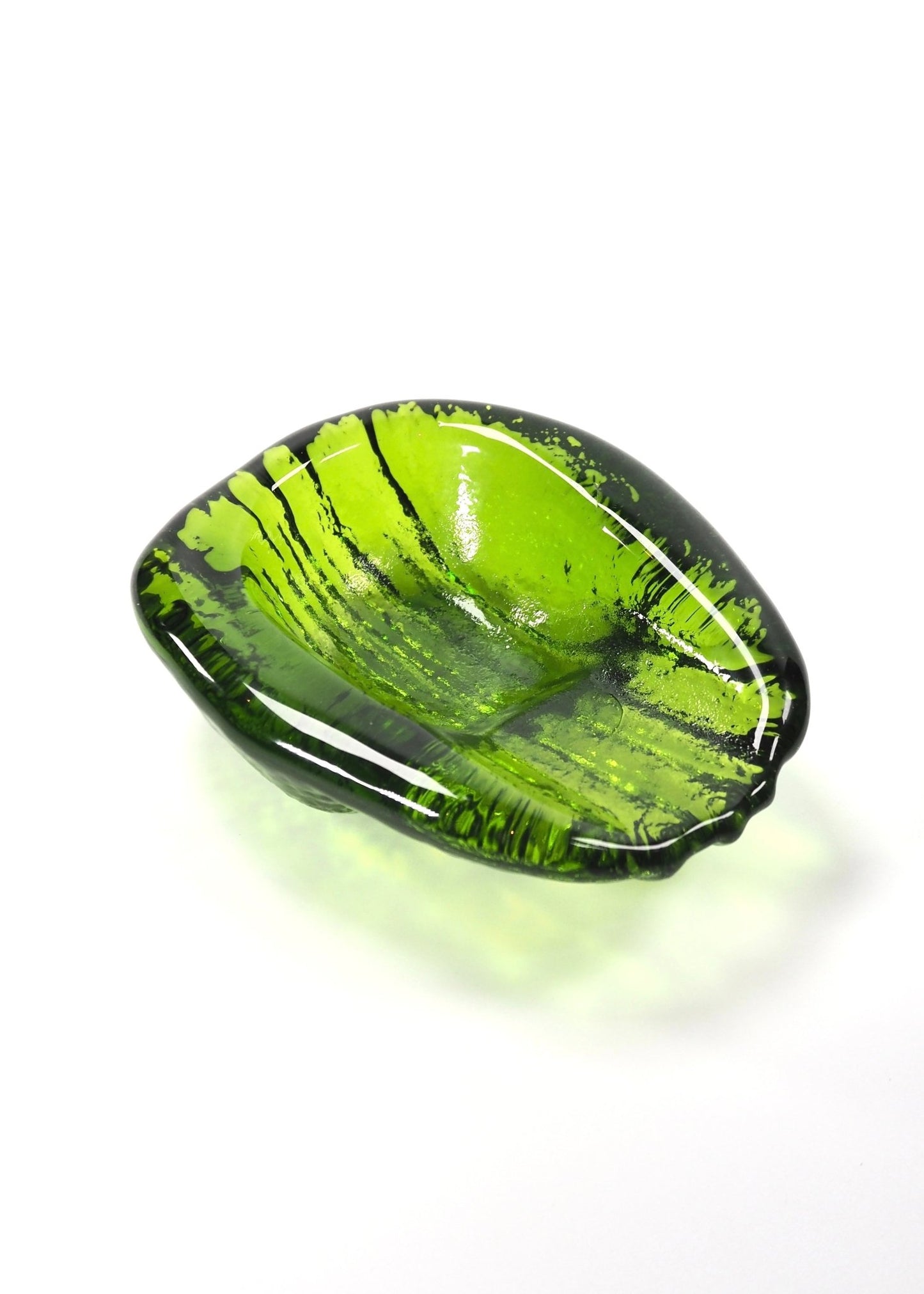 Blenko Green Art Glass Ashtray - Georgie's NYC - Ashtrays