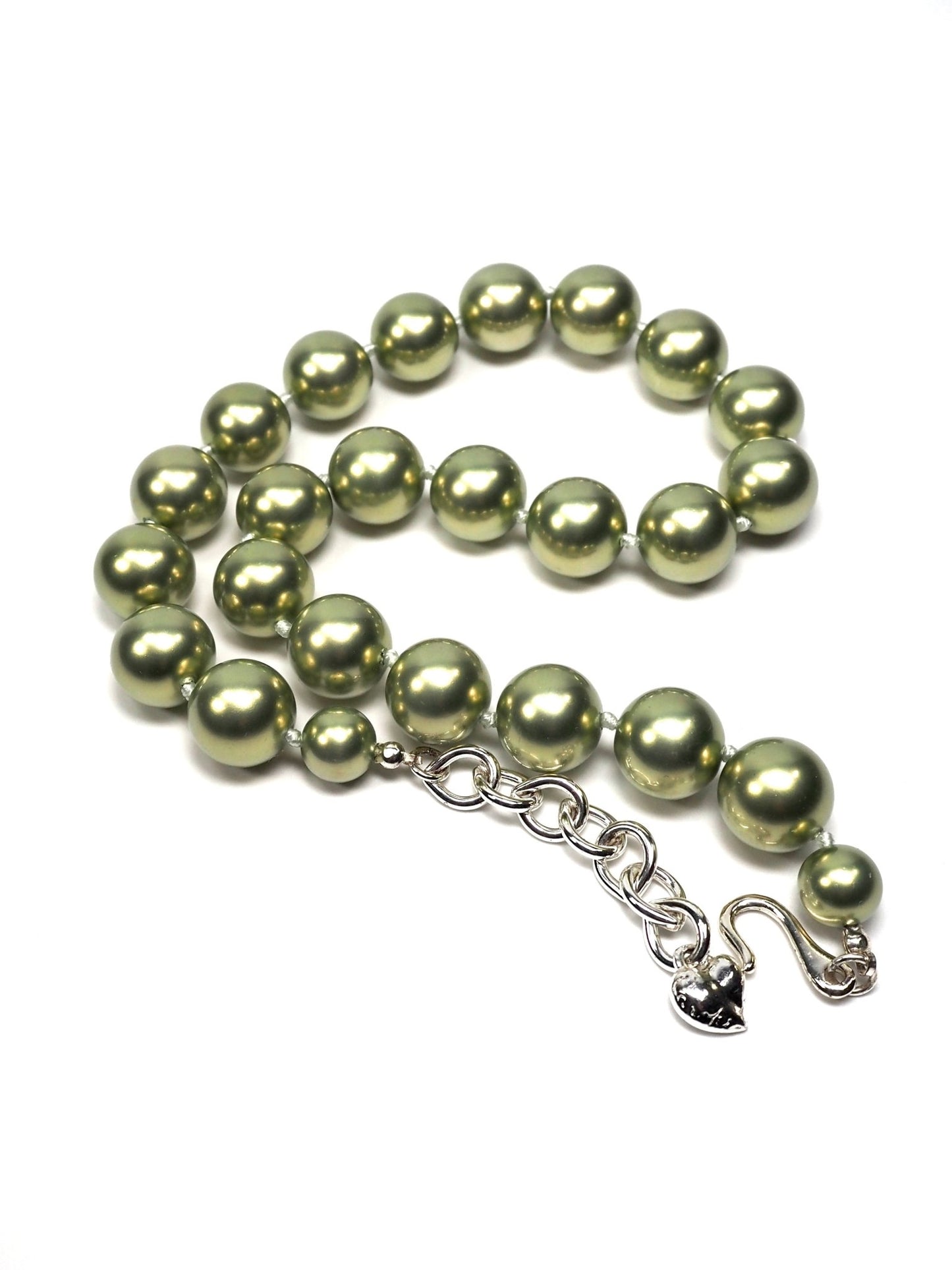 Carolee Sage Green Faux Pearl Choker Necklace - Georgie's NYC - Necklaces