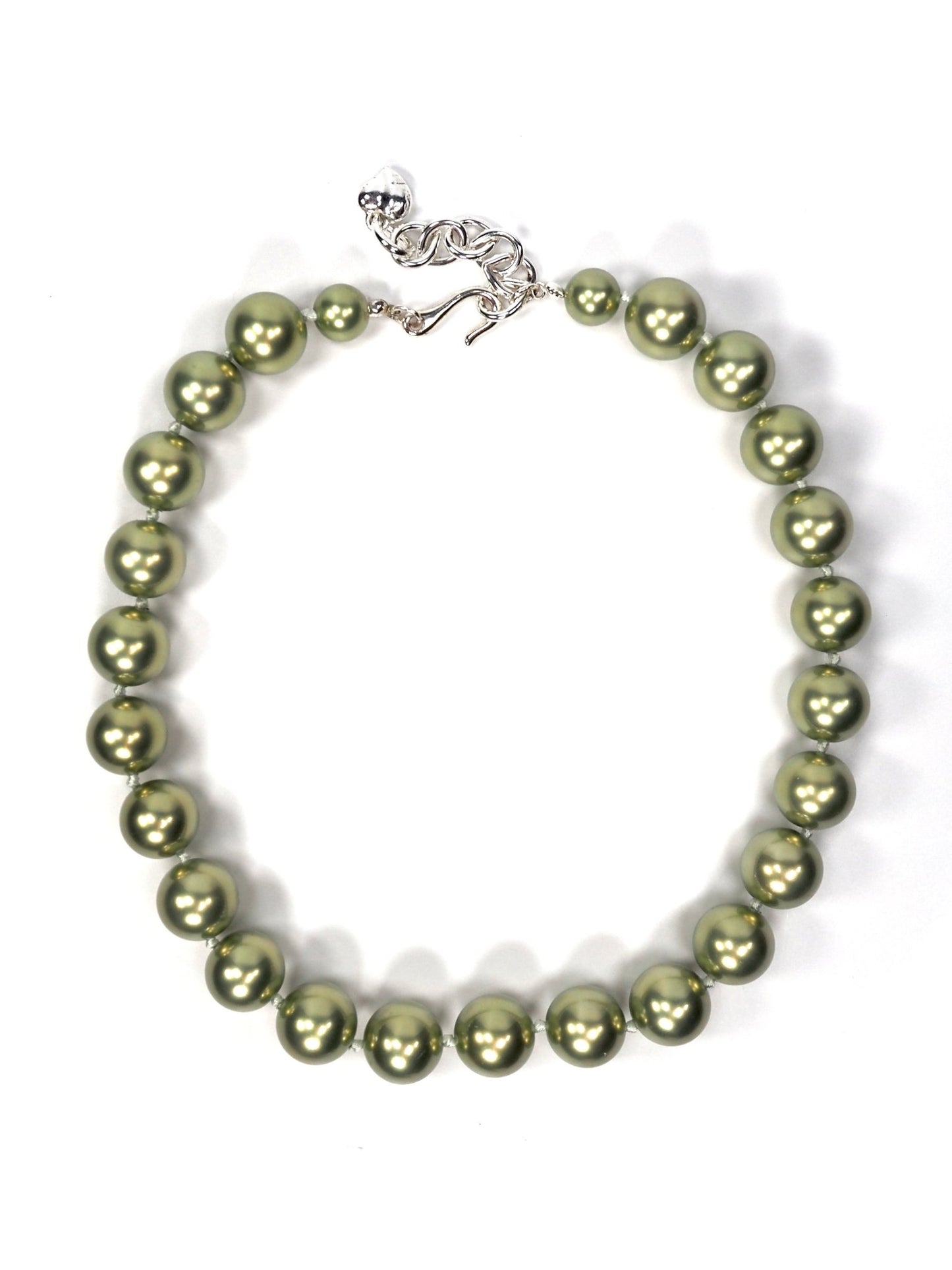 Carolee Sage Green Faux Pearl Choker Necklace - Georgie's NYC - Necklaces