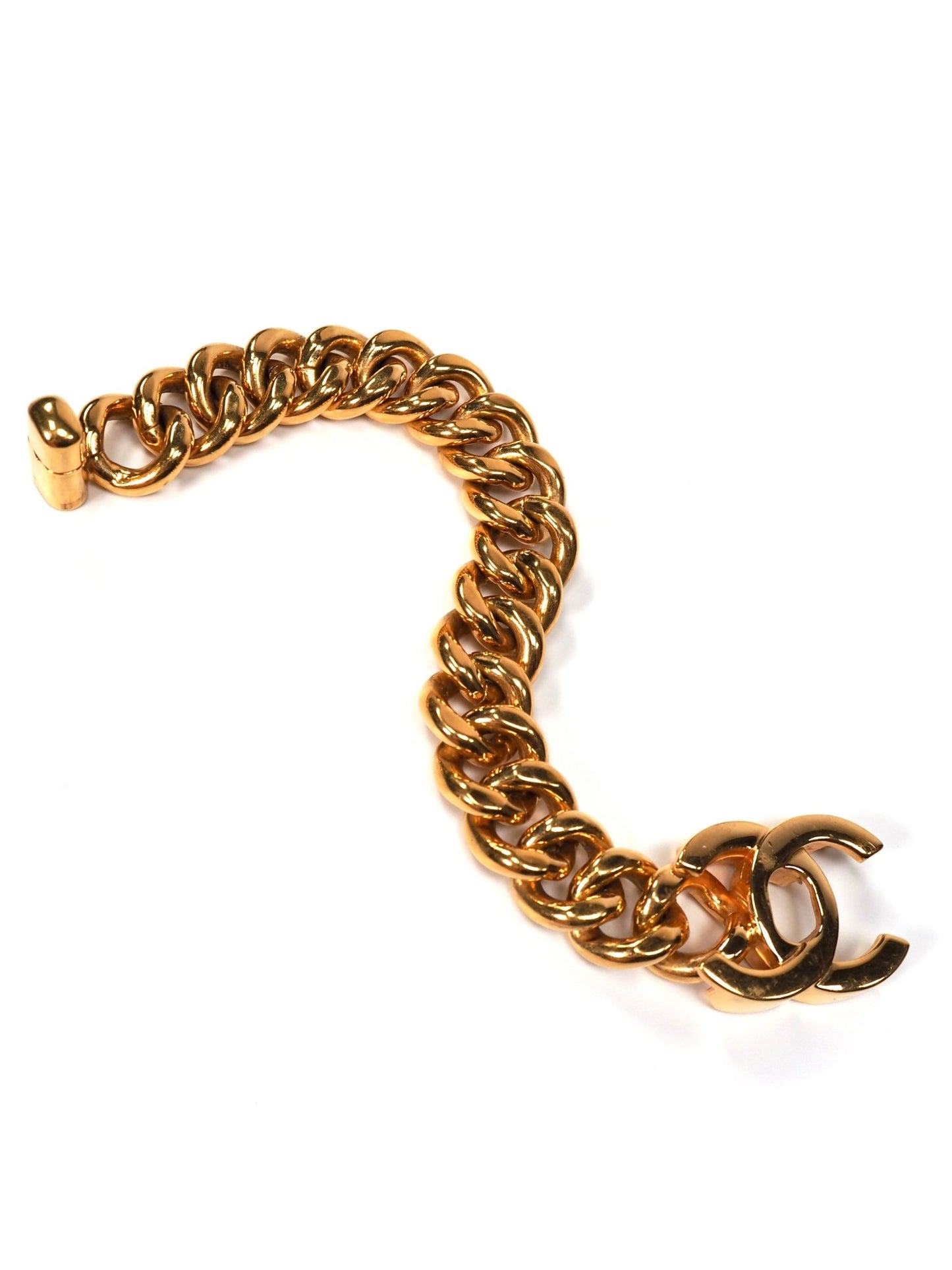 Chanel Gold CC Turnlock Chain Bracelet - Georgie's NYC - Bracelets