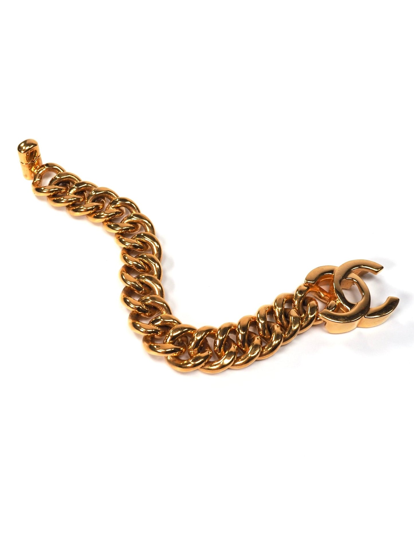 Chanel Gold CC Turnlock Chain Bracelet - Georgie's NYC - Bracelets