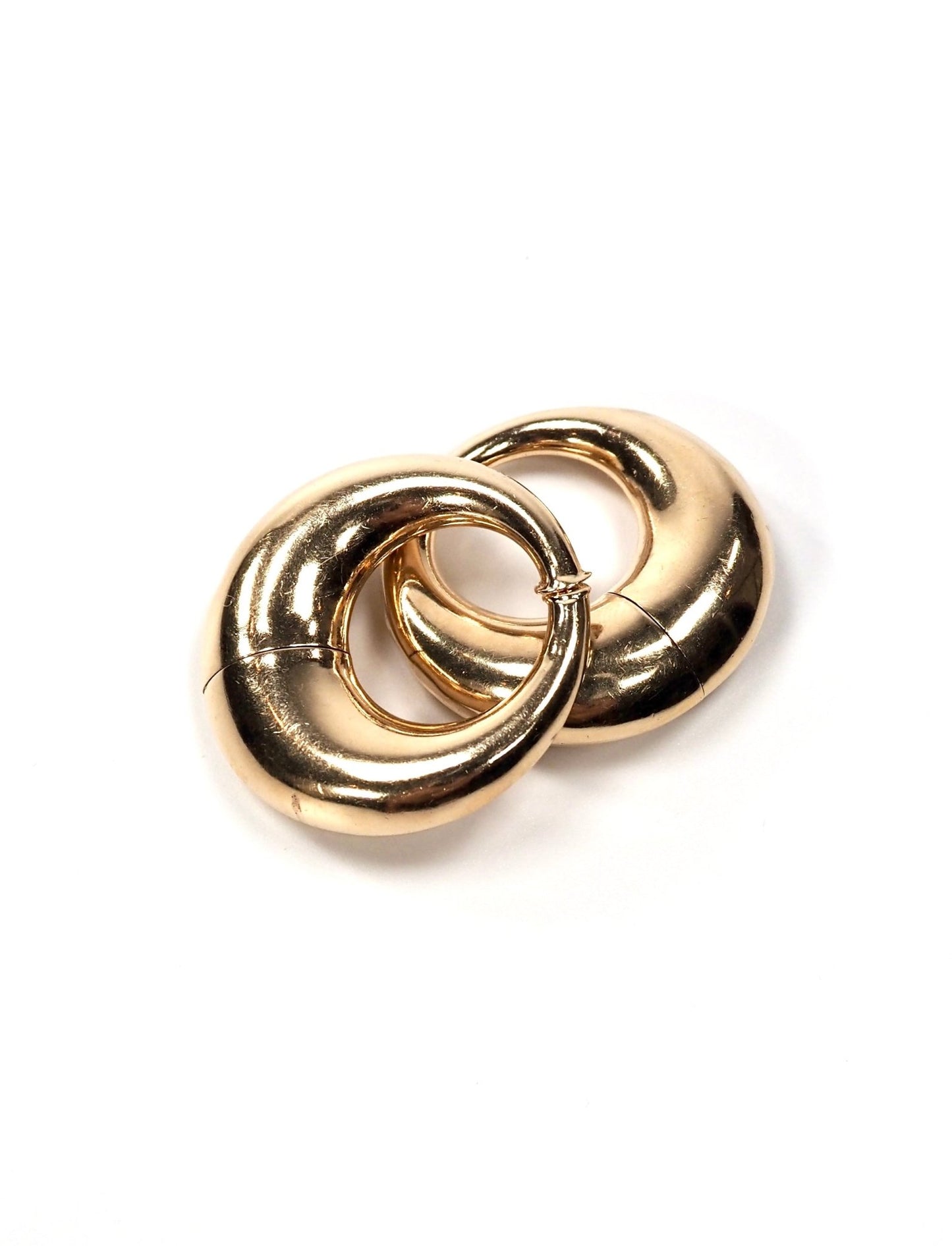 Chunky 14K Gold Hoop Clip On Earrings - Georgie's NYC - Earrings