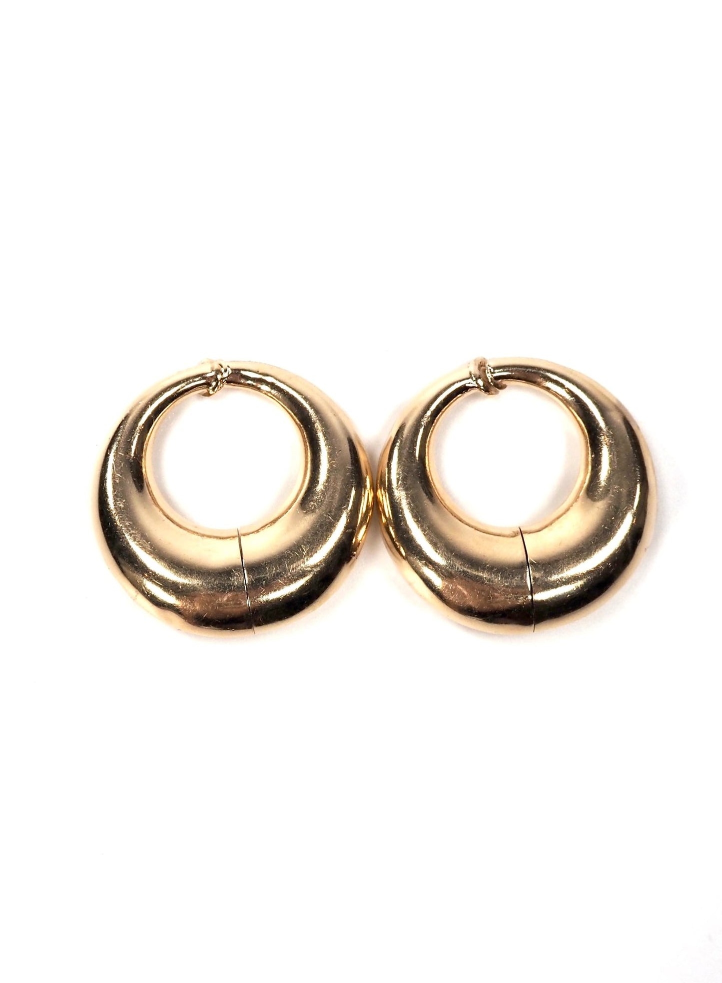 Chunky 14K Gold Hoop Clip On Earrings - Georgie's NYC - Earrings