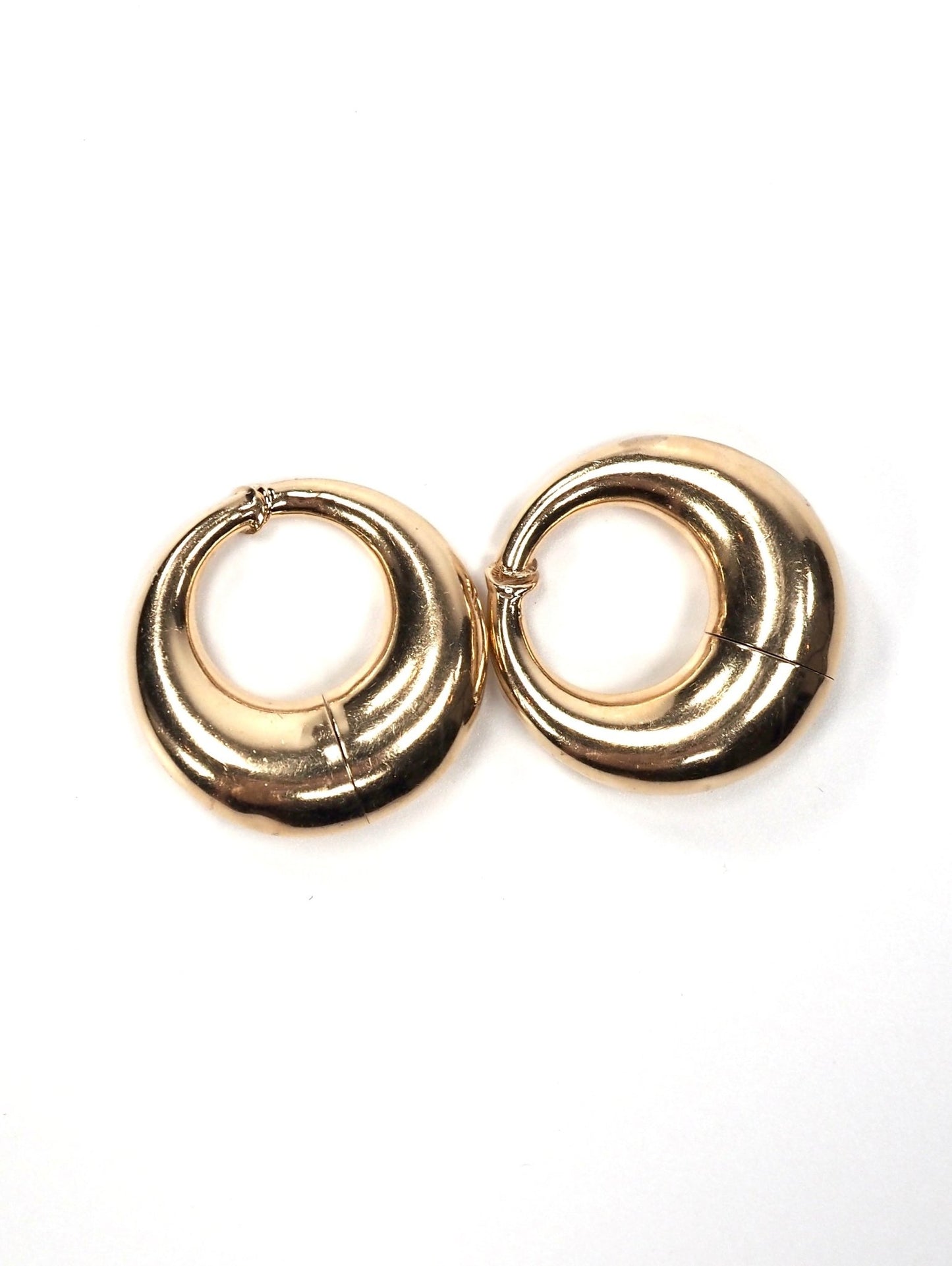 Chunky 14K Gold Hoop Clip On Earrings - Georgie's NYC - Earrings
