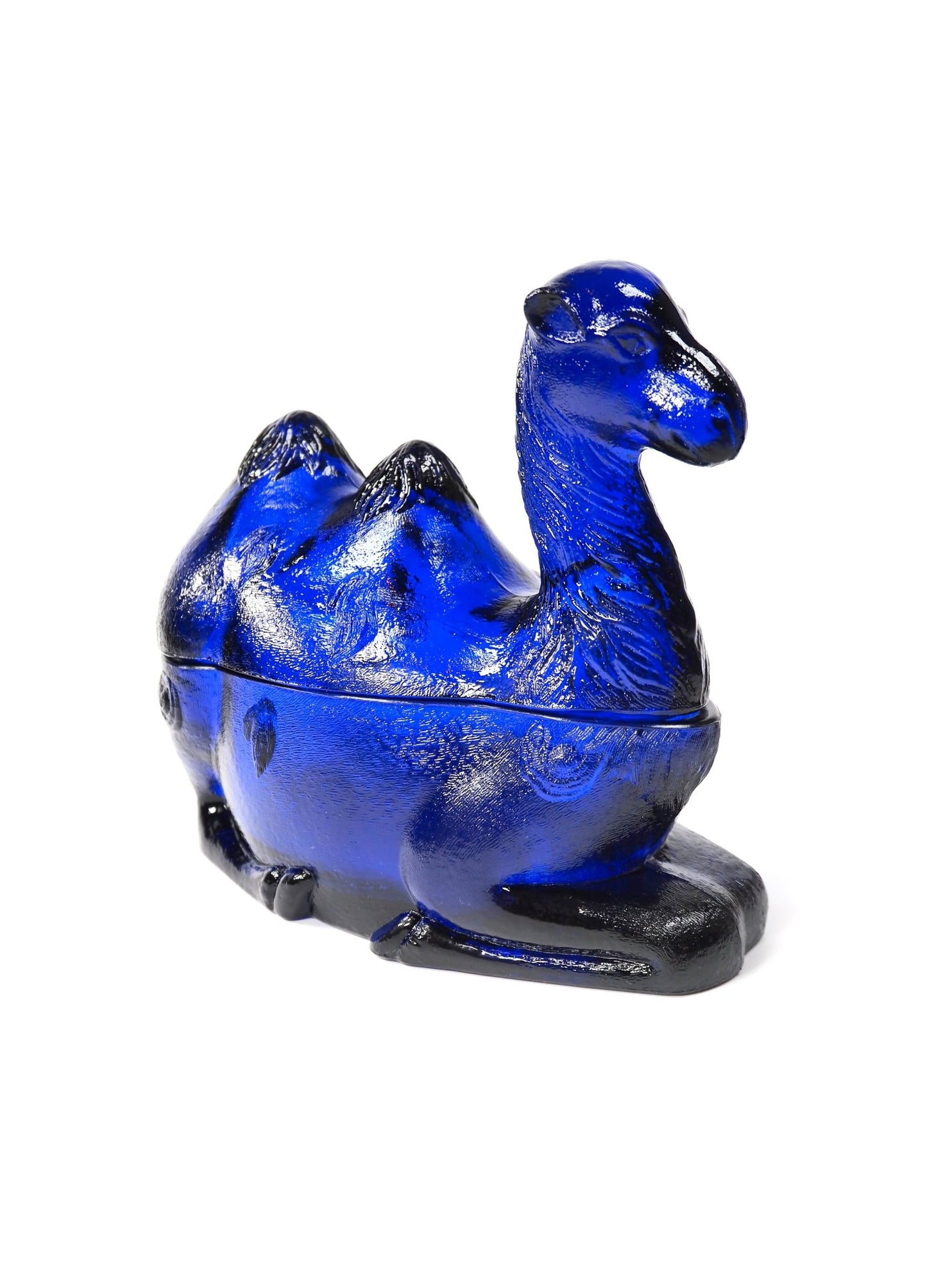 Cobalt Blue Glass Camel Candy Dish - Georgie's NYC - Decorative Jars