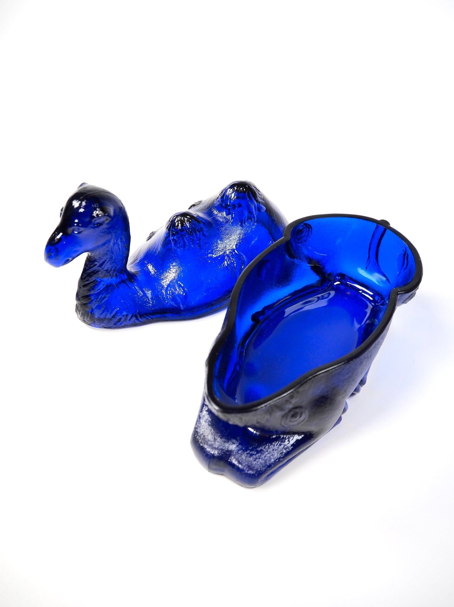 Cobalt Blue Glass Camel Candy Dish - Georgie's NYC - Decorative Jars