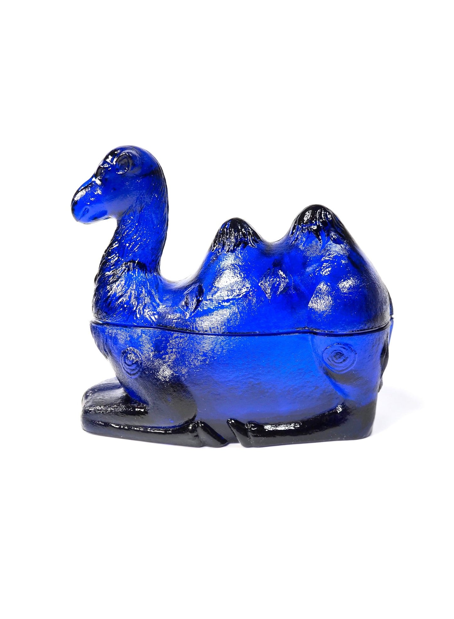 Cobalt Blue Glass Camel Candy Dish - Georgie's NYC - Decorative Jars