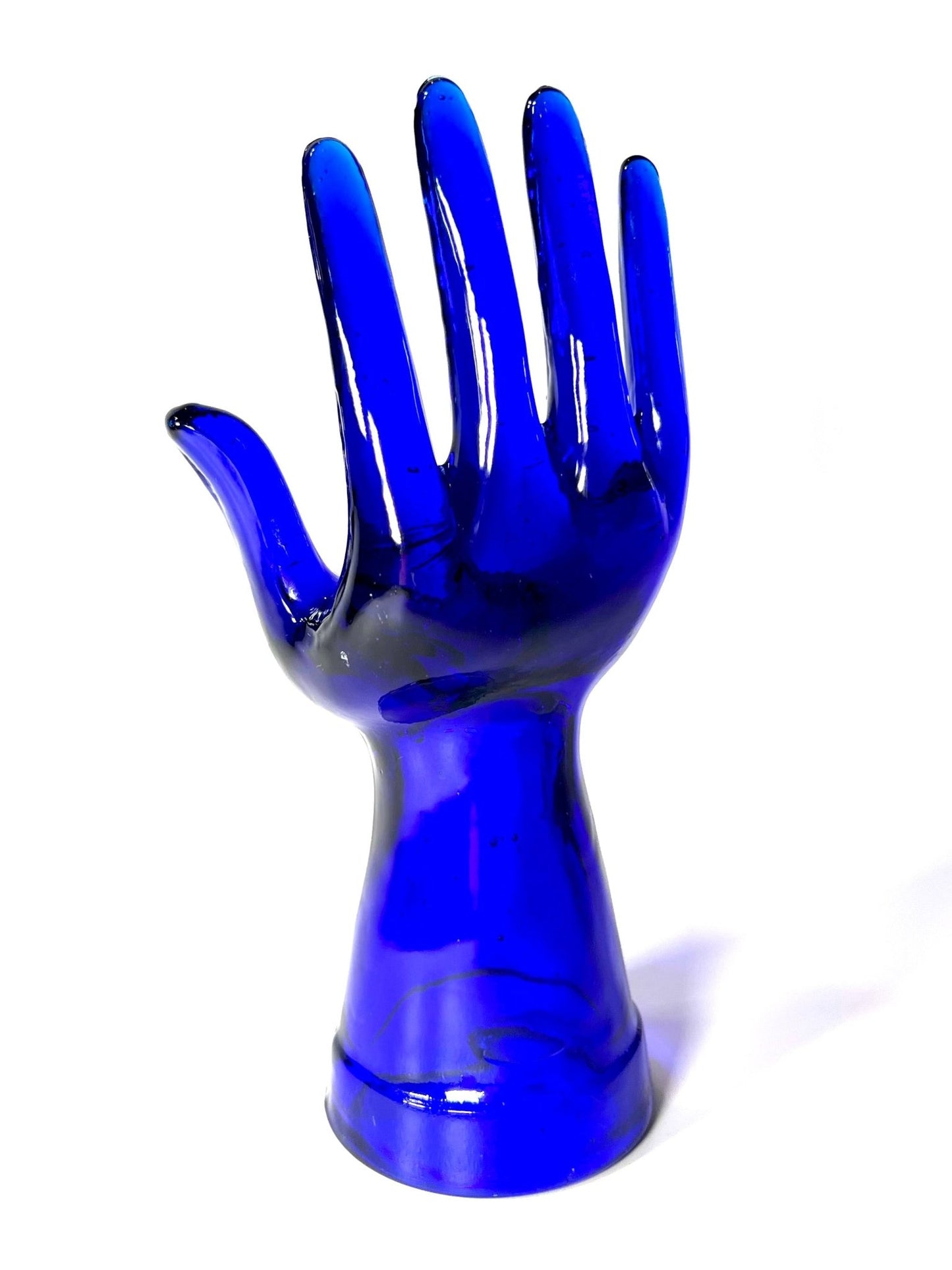 Cobalt Blue Glass Jewelry Hand - Georgie's NYC - Jewelry Holders