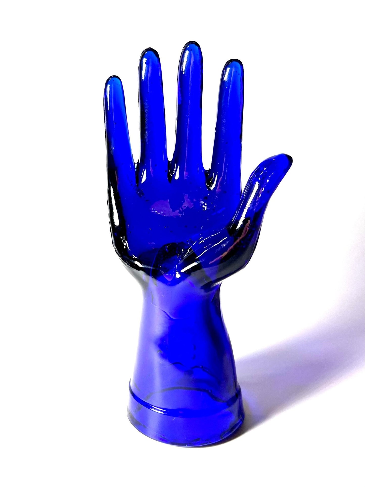 Cobalt Blue Glass Jewelry Hand - Georgie's NYC - Jewelry Holders