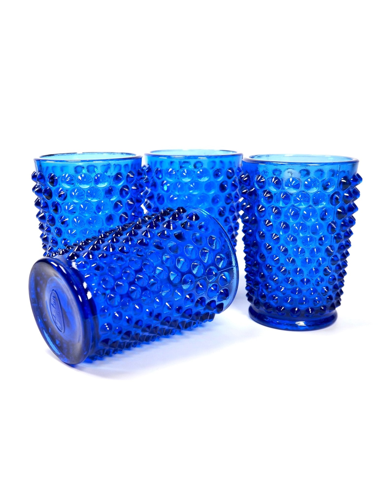 Fenton Cobalt Blue Hobnail Drinking Glasses Set of 4 - Georgie's NYC - Drinkware