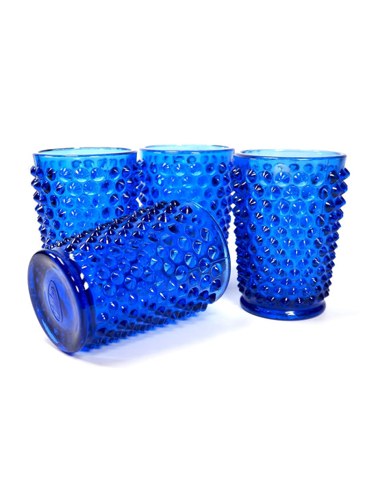 Fenton Cobalt Blue Hobnail Drinking Glasses Set of 4 - Georgie's NYC - Drinkware