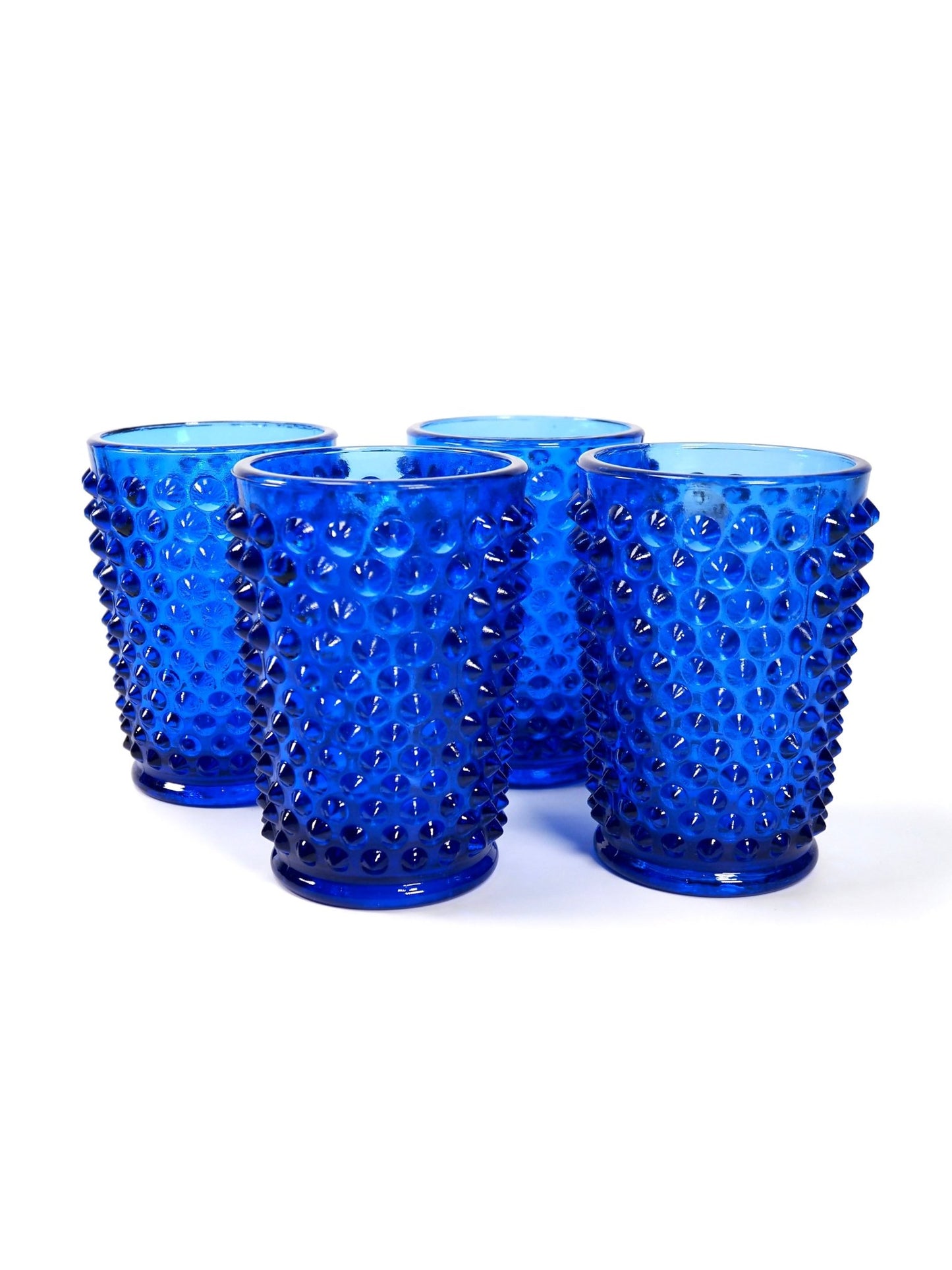 Fenton Cobalt Blue Hobnail Drinking Glasses Set of 4 - Georgie's NYC - Drinkware