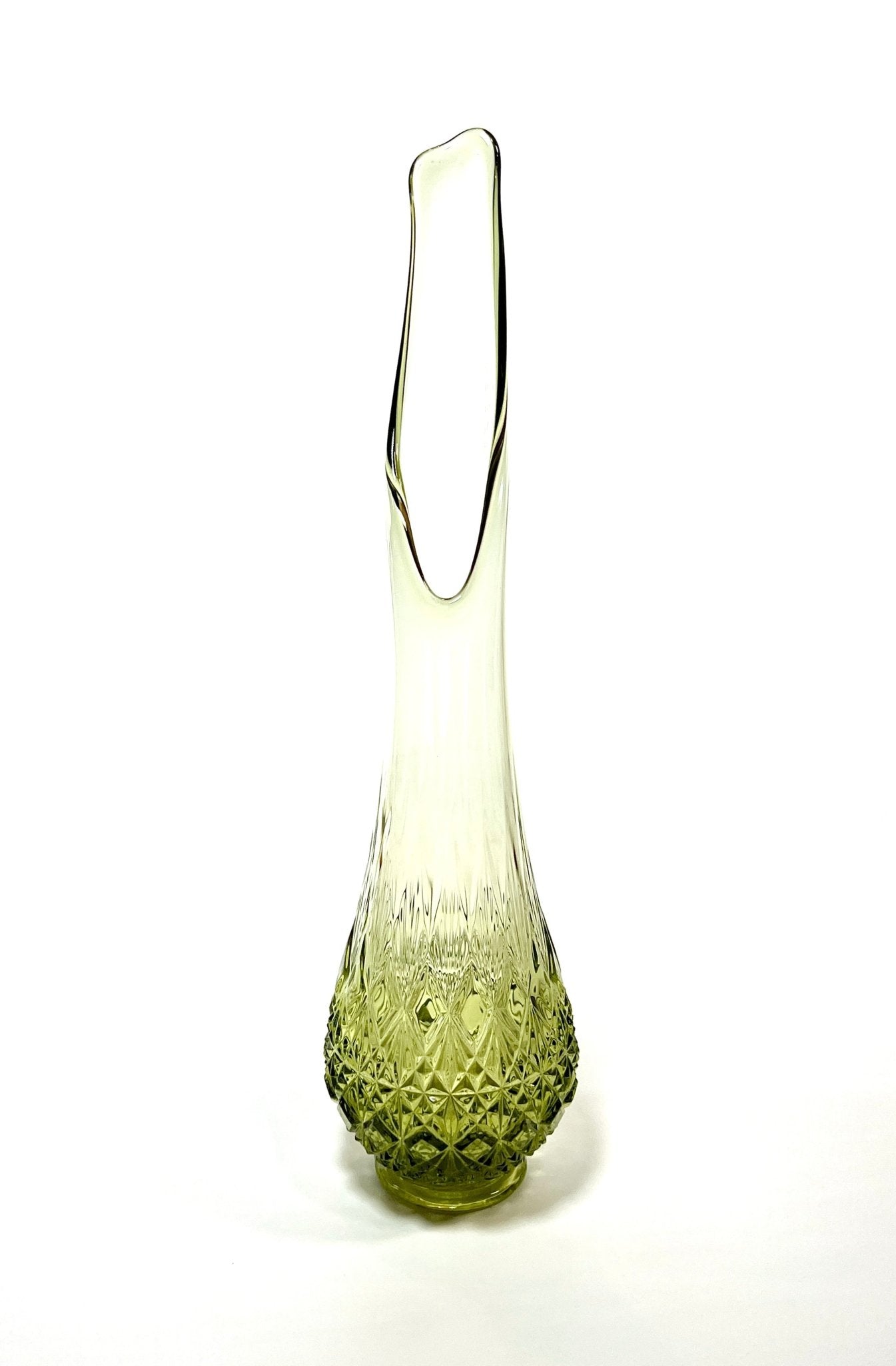 Fenton Olde Virginia Avocado Green Swung Vase - Georgie's NYC - Vases