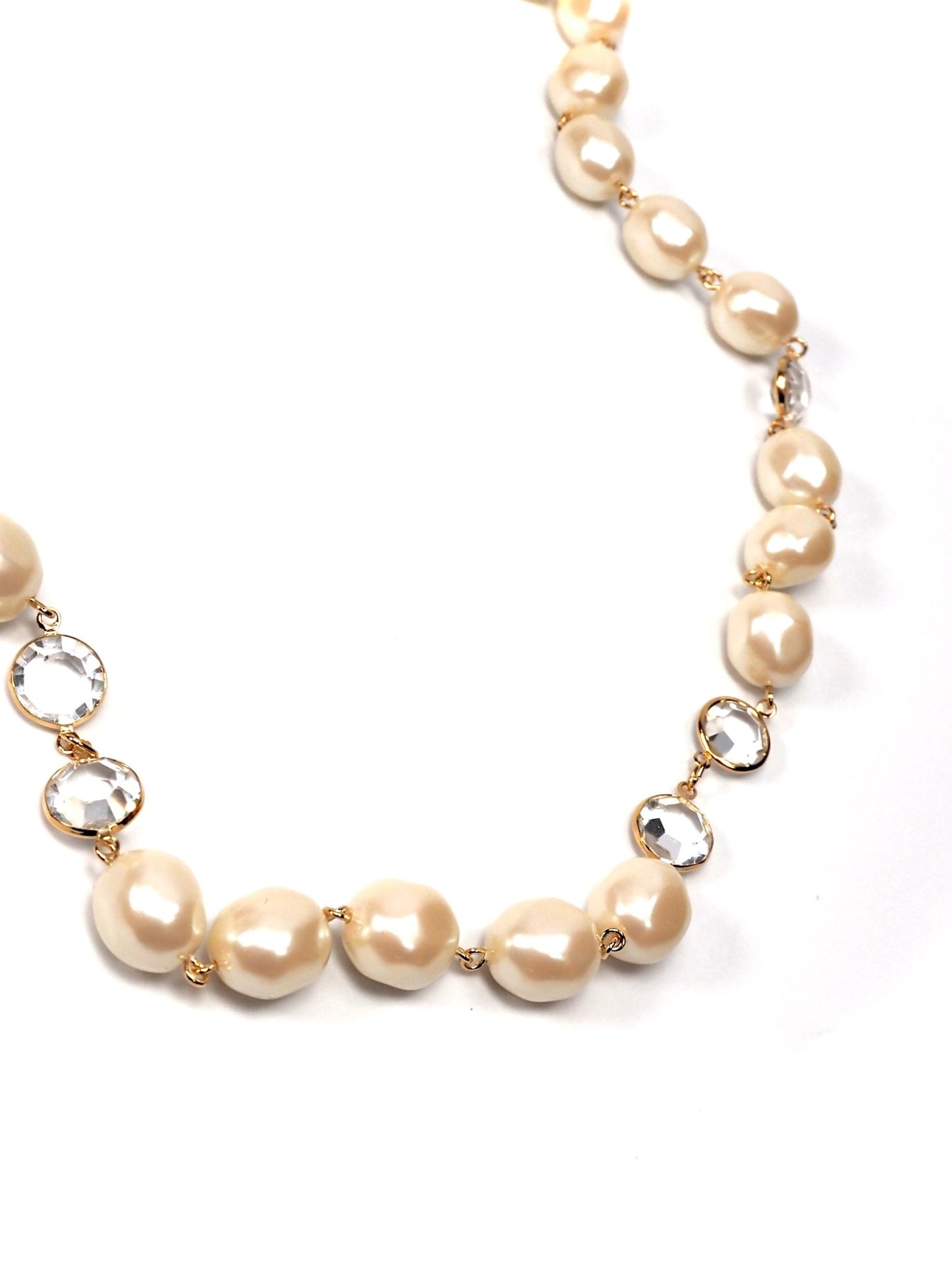Givenchy Long Faux Pearl and Glass Crystal Necklace - Georgie's NYC - Necklaces