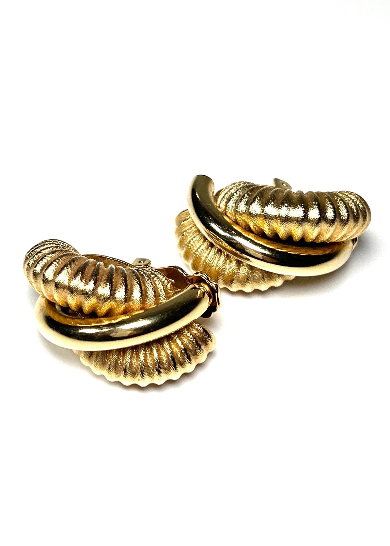 Gold Slinky Twist Earrings - Georgie's NYC - Earrings