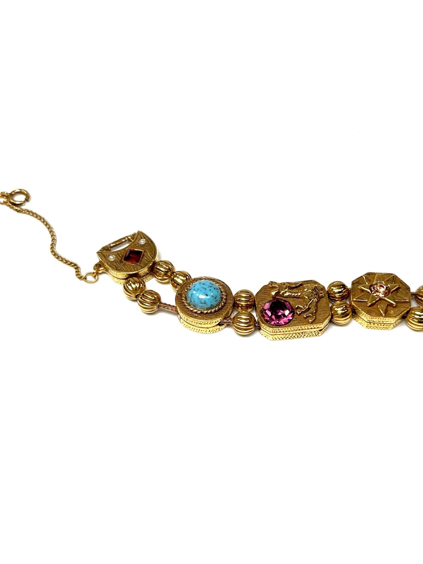 Goldette Serpent Star Antique Gold Slide Charm Bracelet - Georgie's NYC - Bracelets