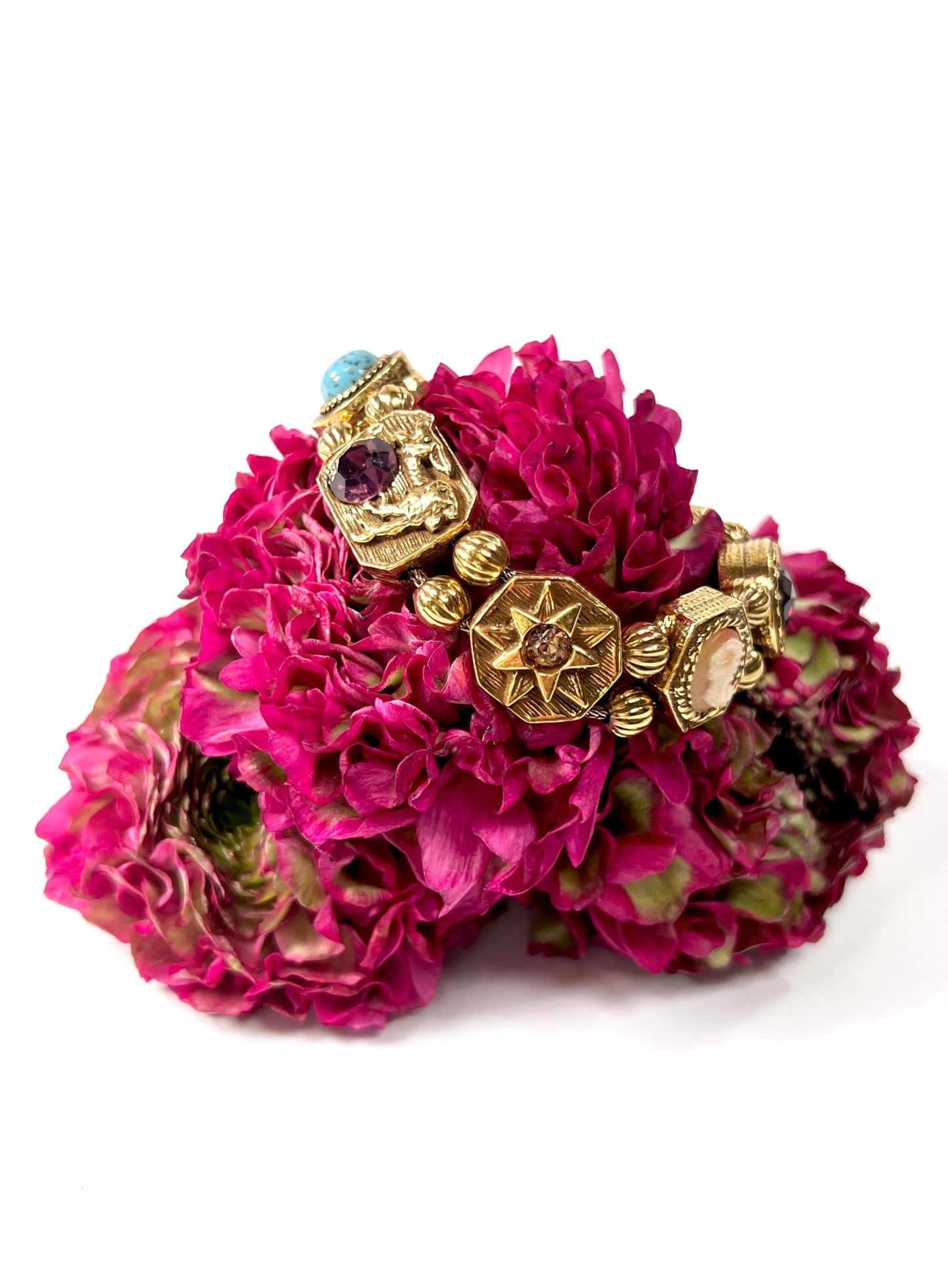 Goldette Serpent Star Antique Gold Slide Charm Bracelet - Georgie's NYC - Bracelets