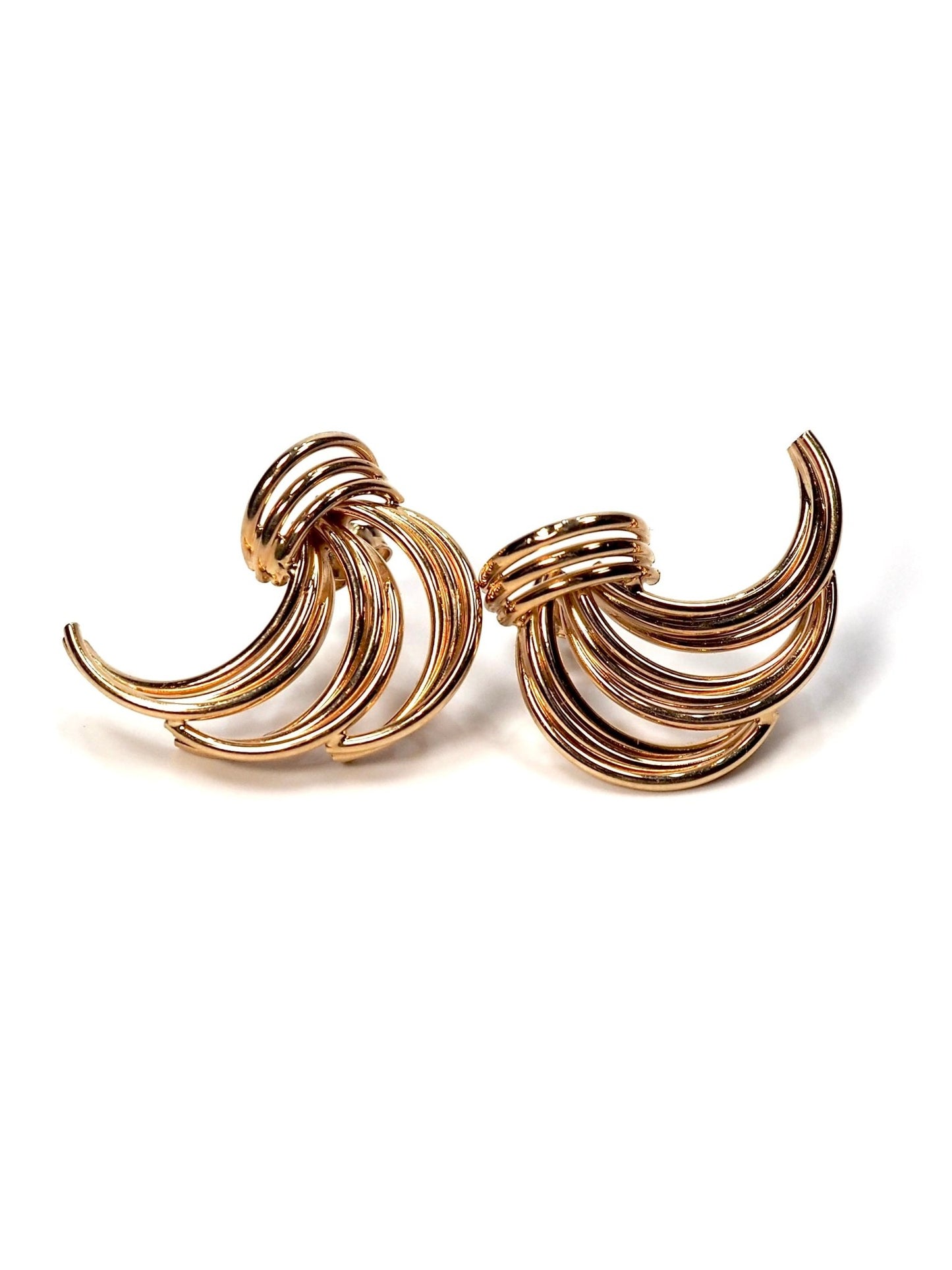 Graduated 14K Yellow Gold Fan Earrings - Georgie's NYC - Earrings