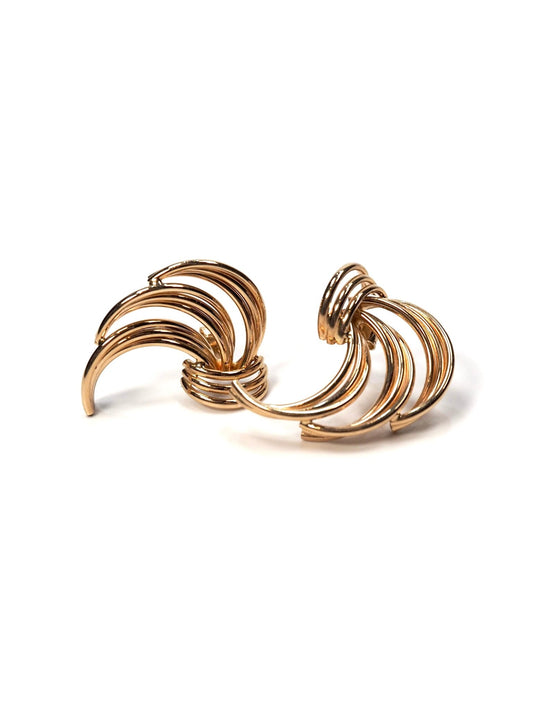 Graduated 14K Yellow Gold Fan Earrings - Georgie's NYC - Earrings
