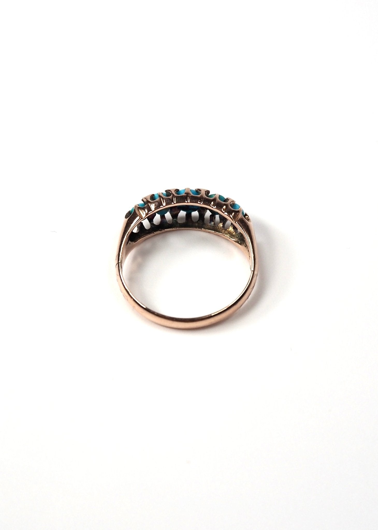 Gypsy Turquoise 9K Rose Gold Ring - Georgie's NYC - Rings