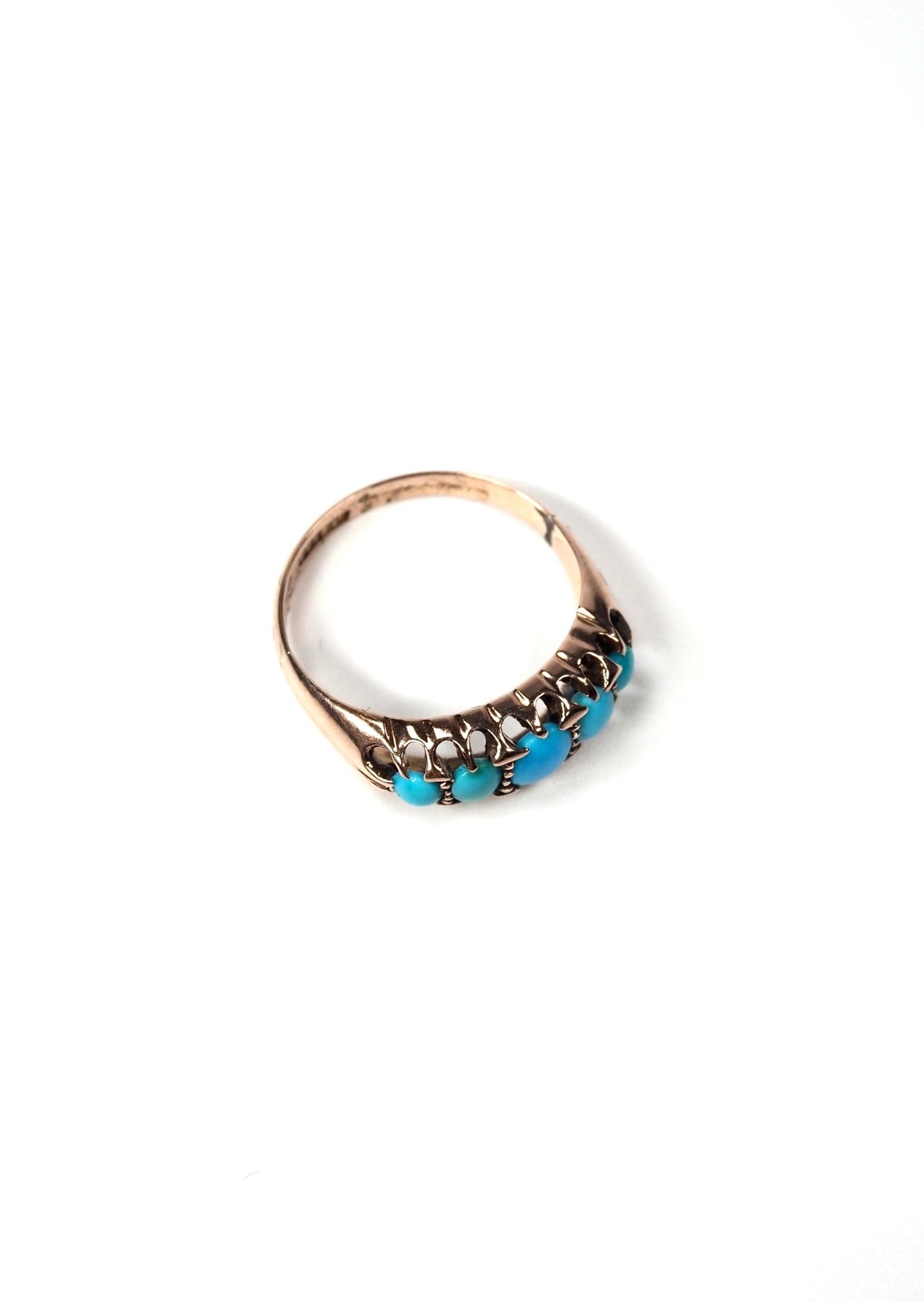 Gypsy Turquoise 9K Rose Gold Ring - Georgie's NYC - Rings