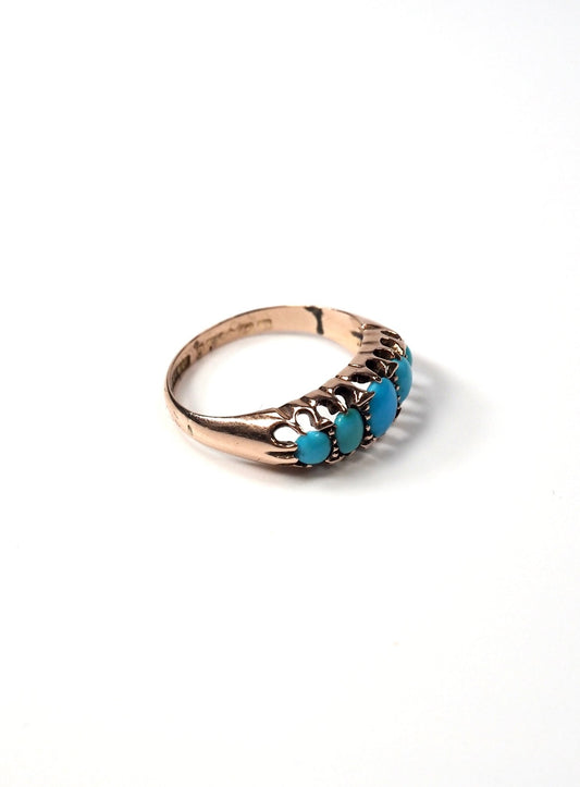 Gypsy Turquoise 9K Rose Gold Ring - Georgie's NYC - Rings