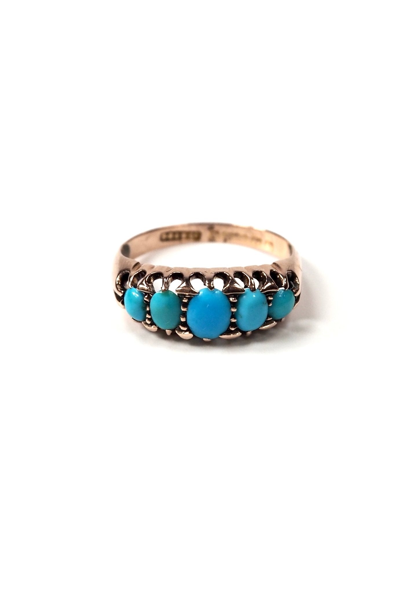 Gypsy Turquoise 9K Rose Gold Ring - Georgie's NYC - Rings