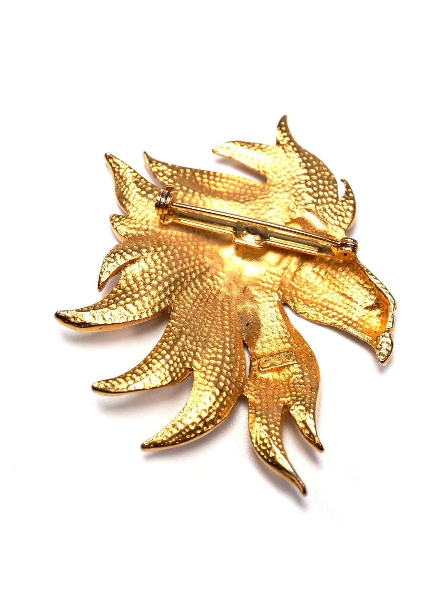 J.J. Jonette Matte Gold Majestic Lion Head Brooch - Georgie's NYC - Brooches