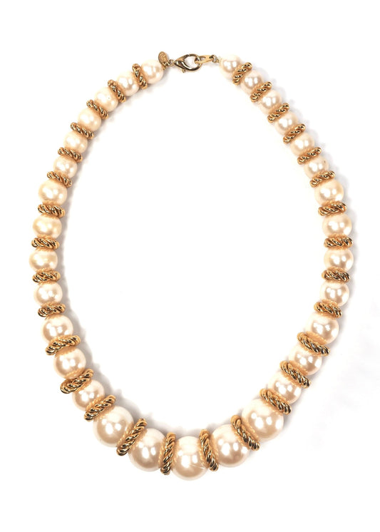 Joan Rivers Gold and Faux Pearl Graduated Strand Necklace - Georgie's NYC - Necklaces