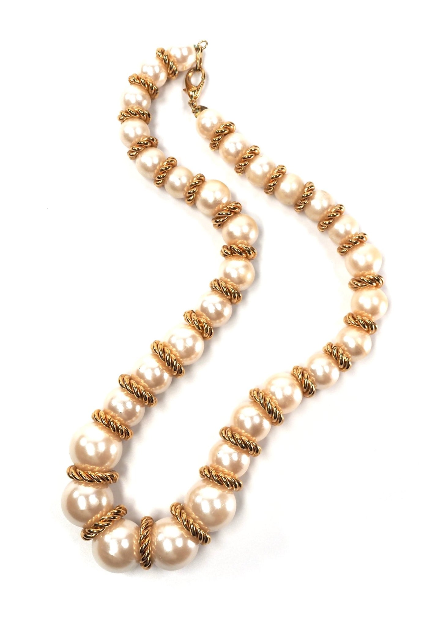 Joan Rivers Gold and Faux Pearl Graduated Strand Necklace - Georgie's NYC - Necklaces