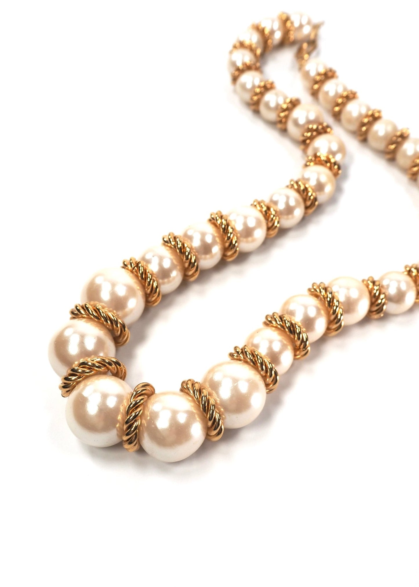 Joan Rivers Gold and Faux Pearl Graduated Strand Necklace - Georgie's NYC - Necklaces