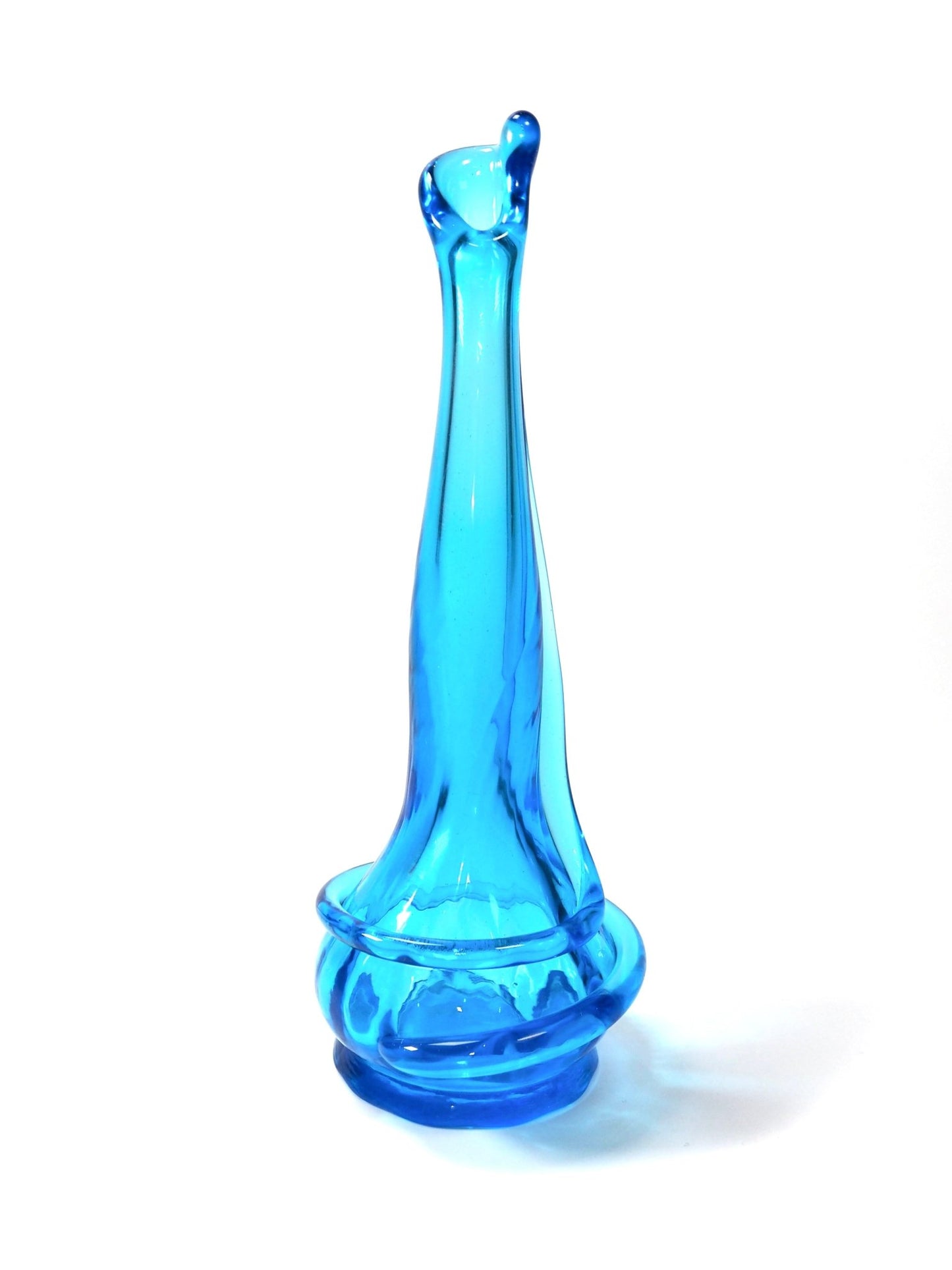 Kanawha Blue Wrapped Glass Swung Bud Vase - Georgie's NYC - Vases
