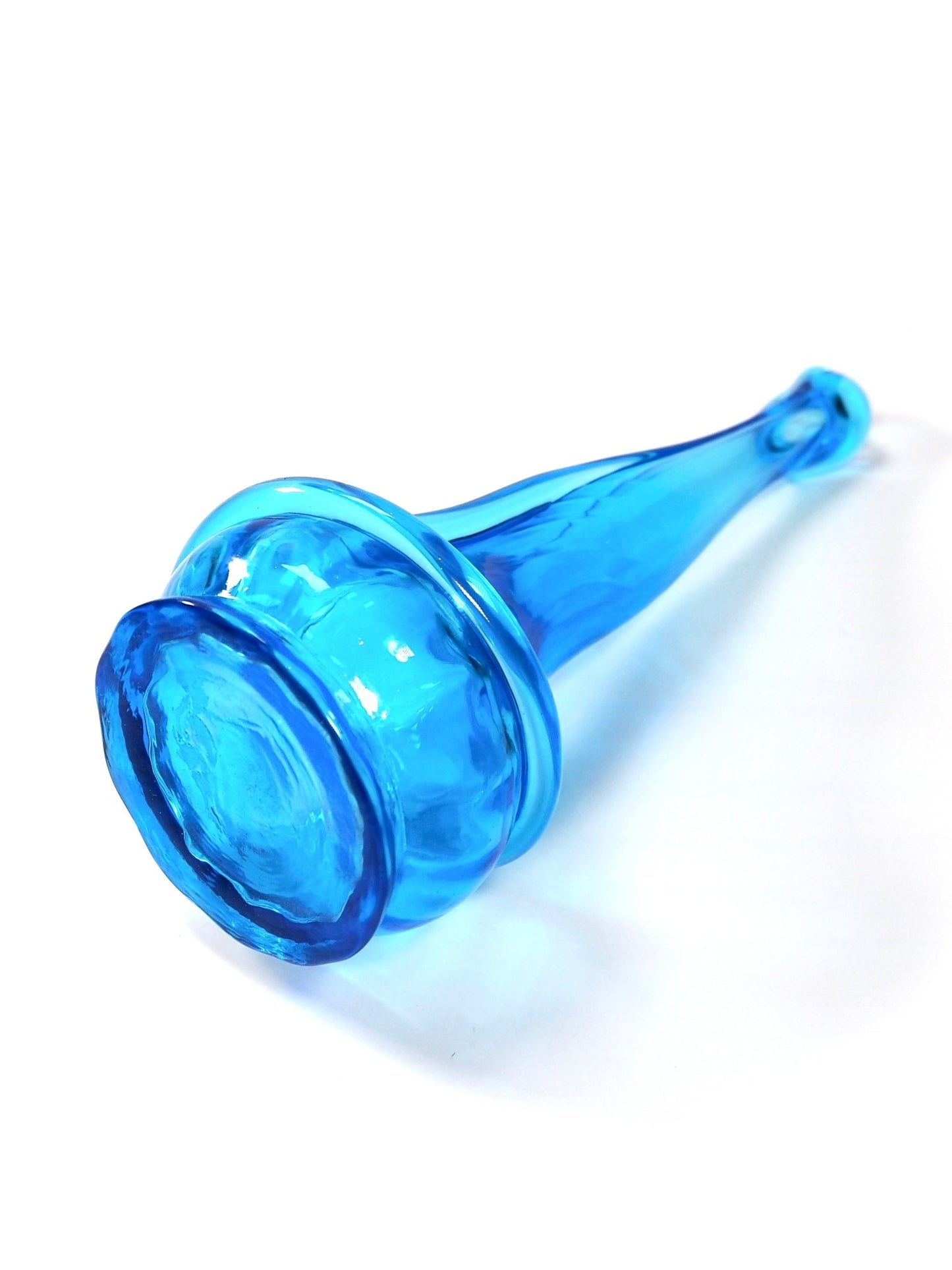 Kanawha Blue Wrapped Glass Swung Bud Vase - Georgie's NYC - Vases