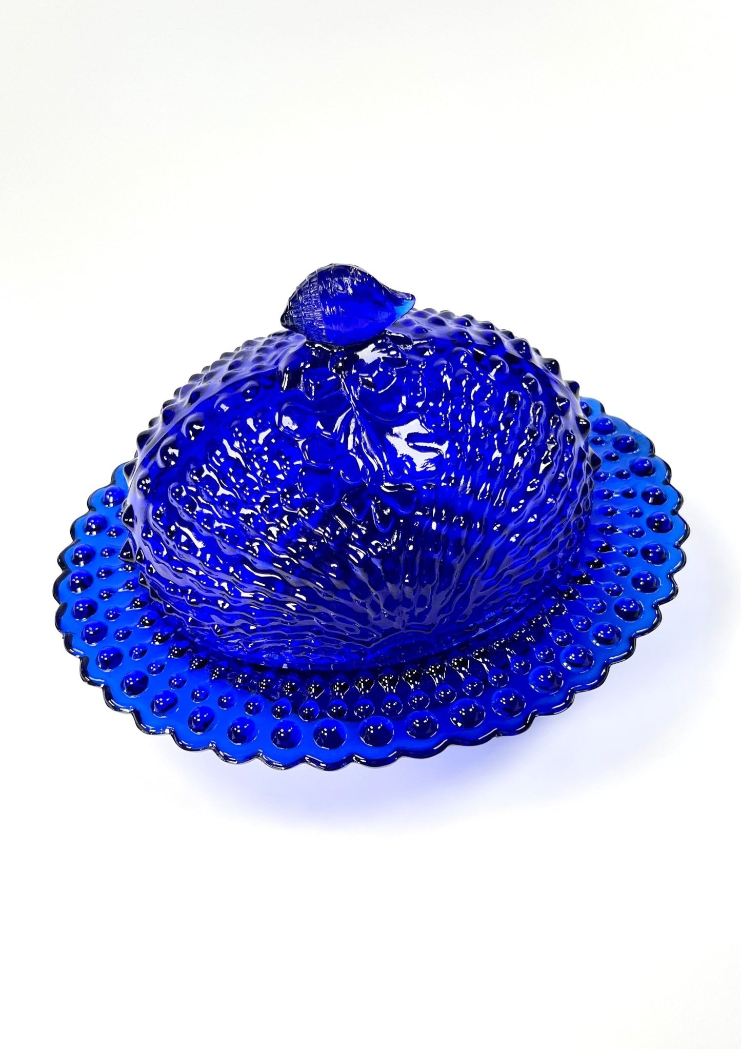 L. G. Wright Cobalt Blue Argonaut Shell Covered Dish - Georgie's NYC - Decorative Bowls