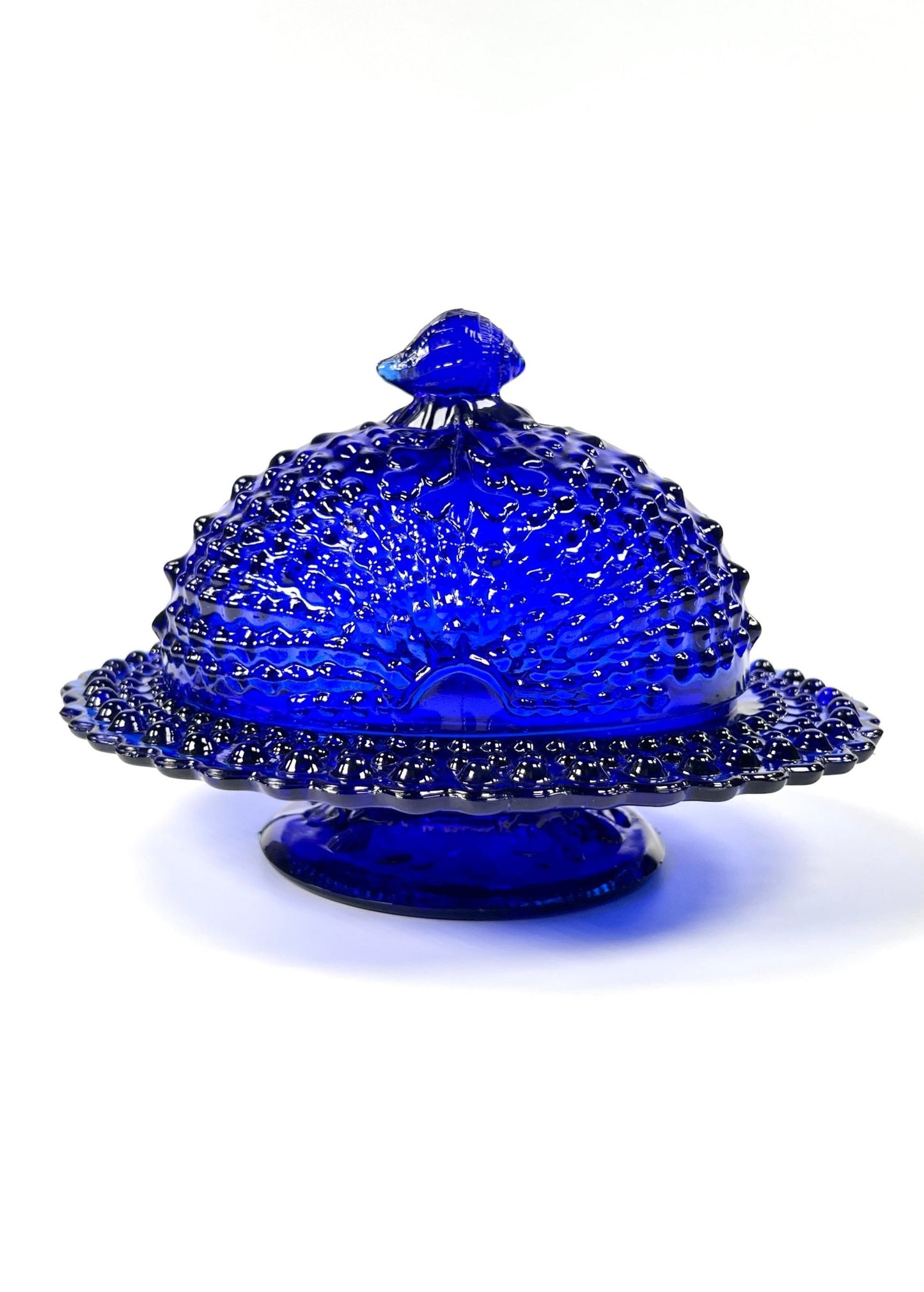 L. G. Wright Cobalt Blue Argonaut Shell Covered Dish - Georgie's NYC - Decorative Bowls