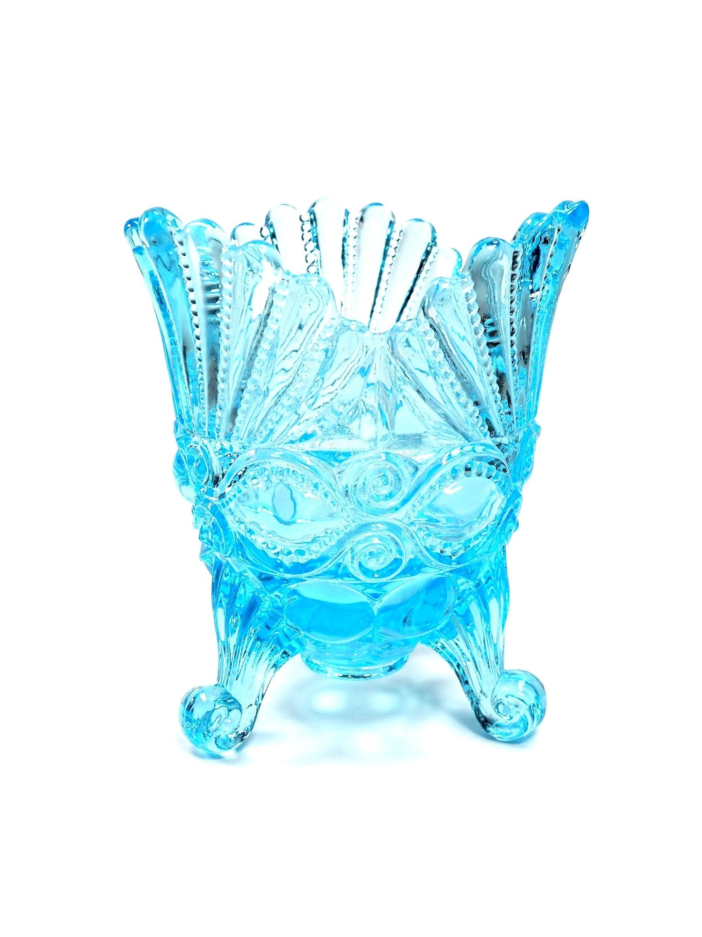 L. G. Wright Light Blue Eye Winker Spooner Vase - Georgie's NYC - Vases