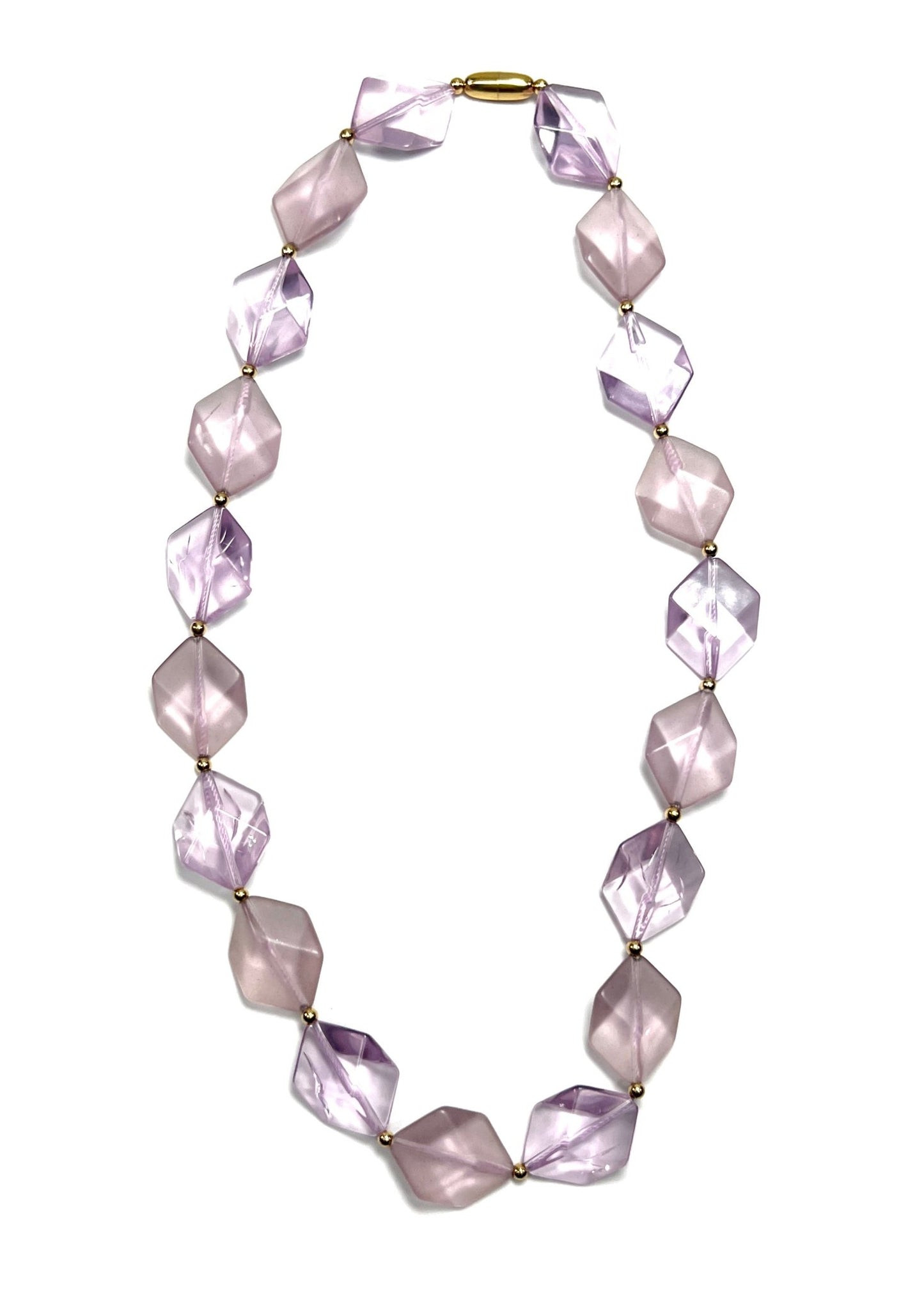 Lavender Geometric Resin Necklace - Georgie's NYC - Necklaces