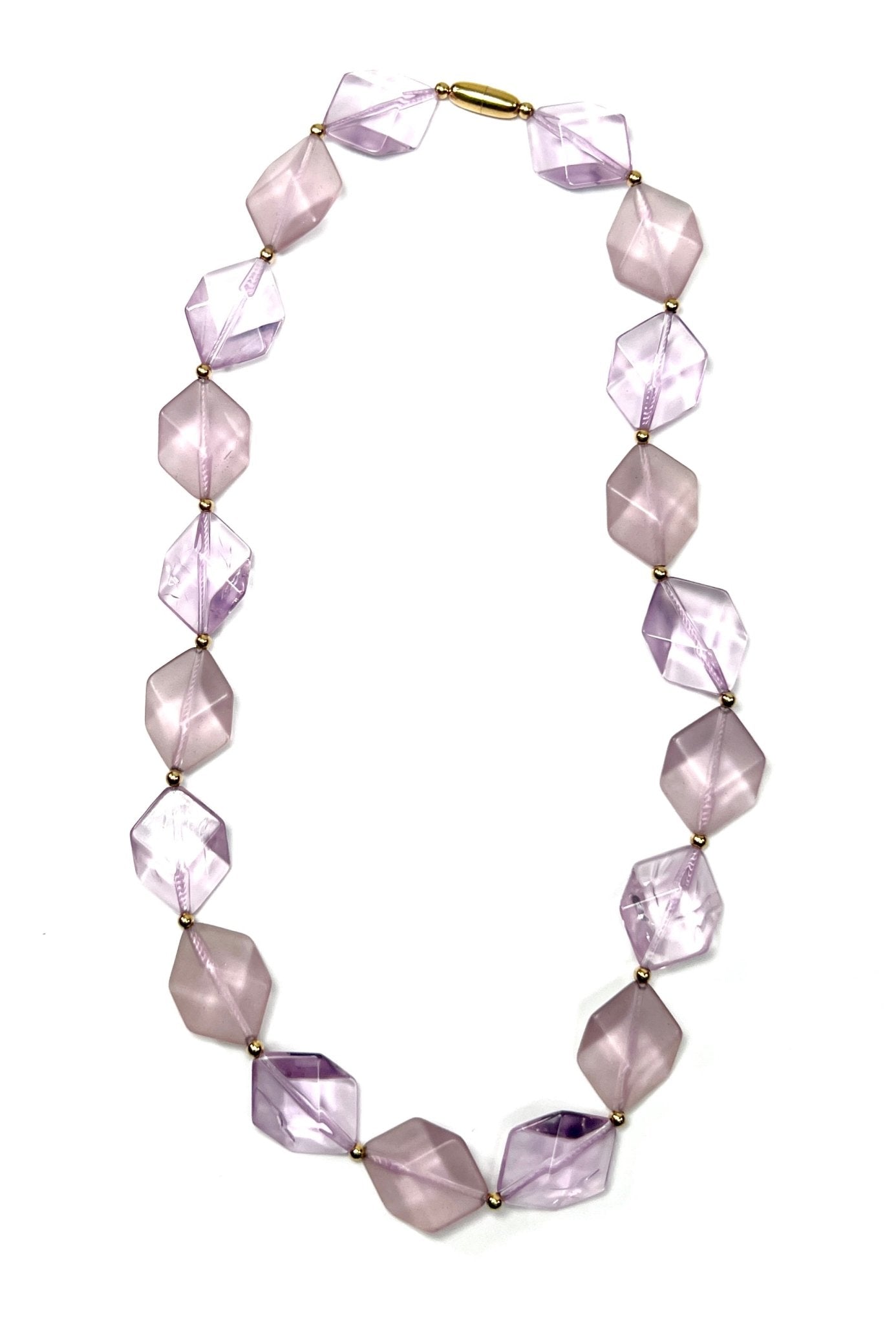 Lavender Geometric Resin Necklace - Georgie's NYC - Necklaces