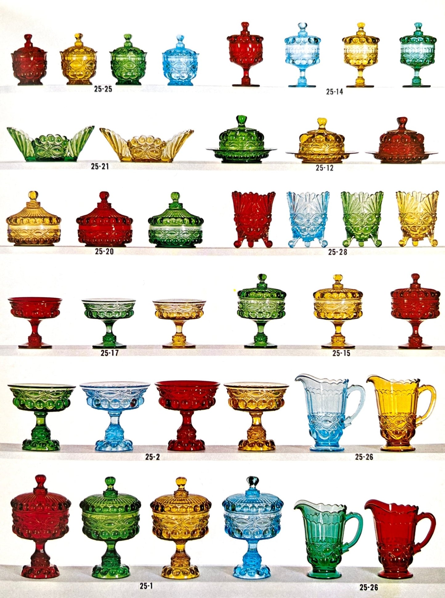 L.G. Wright Green Eye Winker High Footed Compote Dish - Georgie's NYC - Decorative Bowls