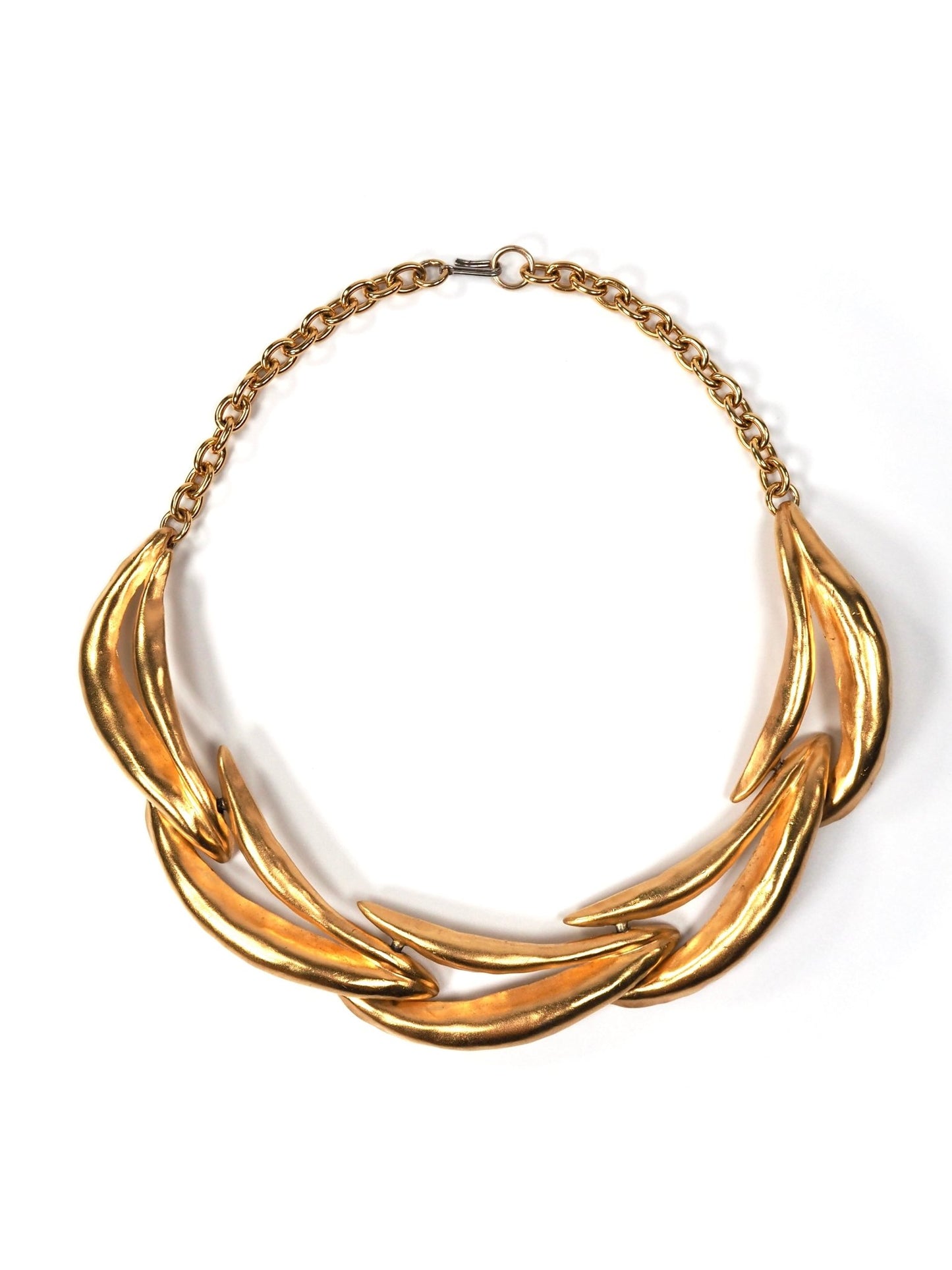 Matte Gold Abstract Stem Choker Necklace - Georgie's NYC - Necklaces