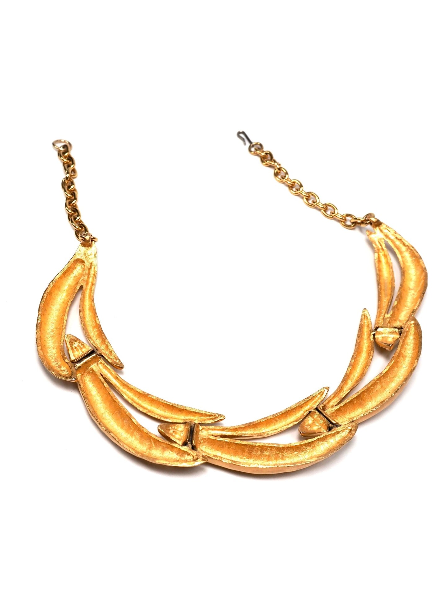 Matte Gold Abstract Stem Choker Necklace - Georgie's NYC - Necklaces