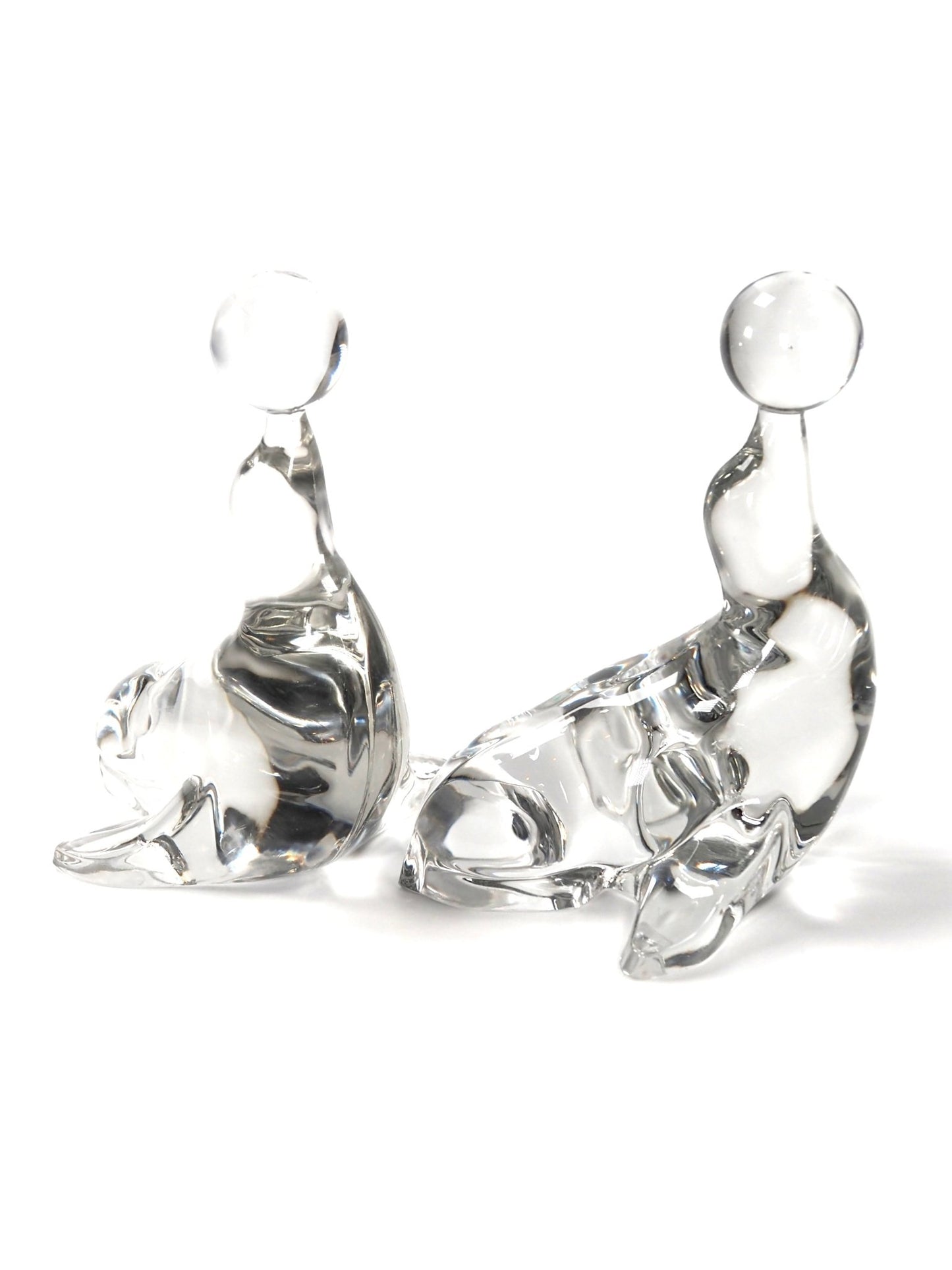 Mid Century Crystal Seal Statues - Georgie's NYC - Decorative Objects