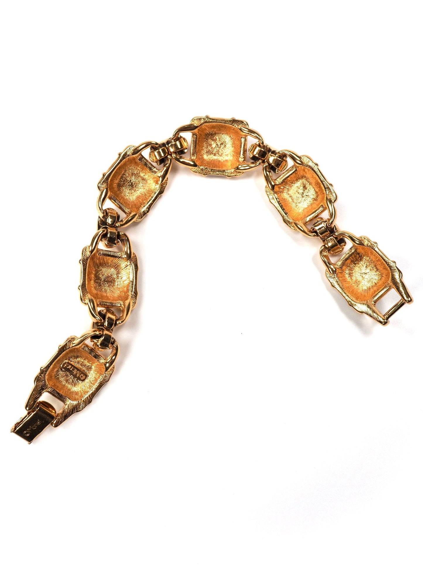 Monet Gold and Black Enamel Etruscan Style Bracelet - Georgie's NYC - Bracelets