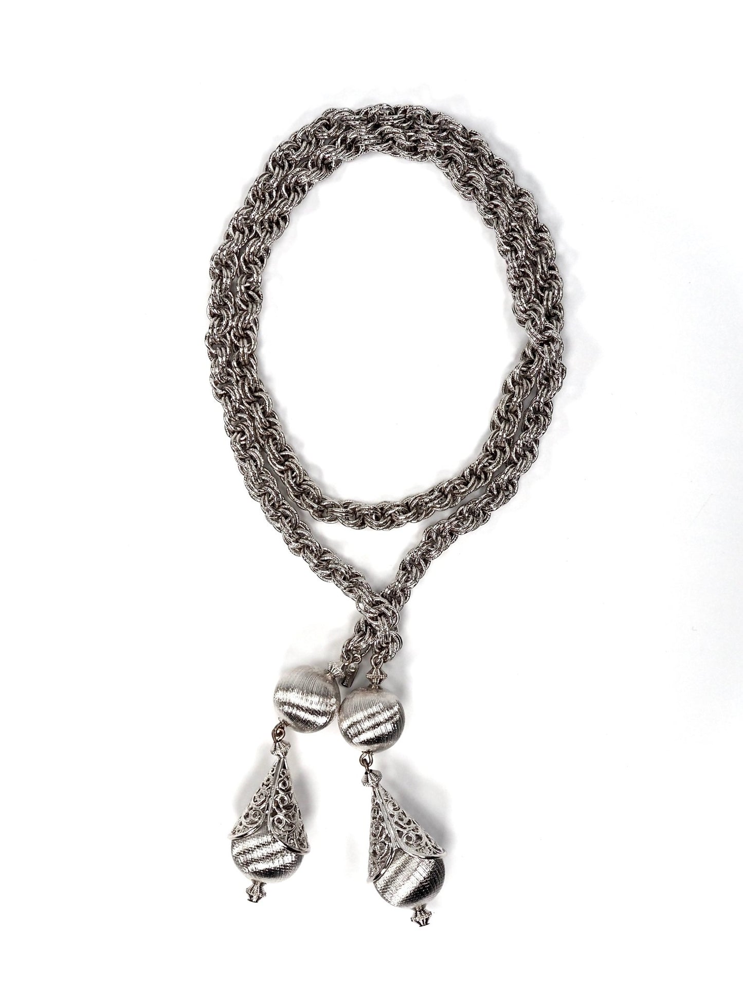 Monet Silver Bolero Lariat Chain Necklace - Georgie's NYC - Necklaces