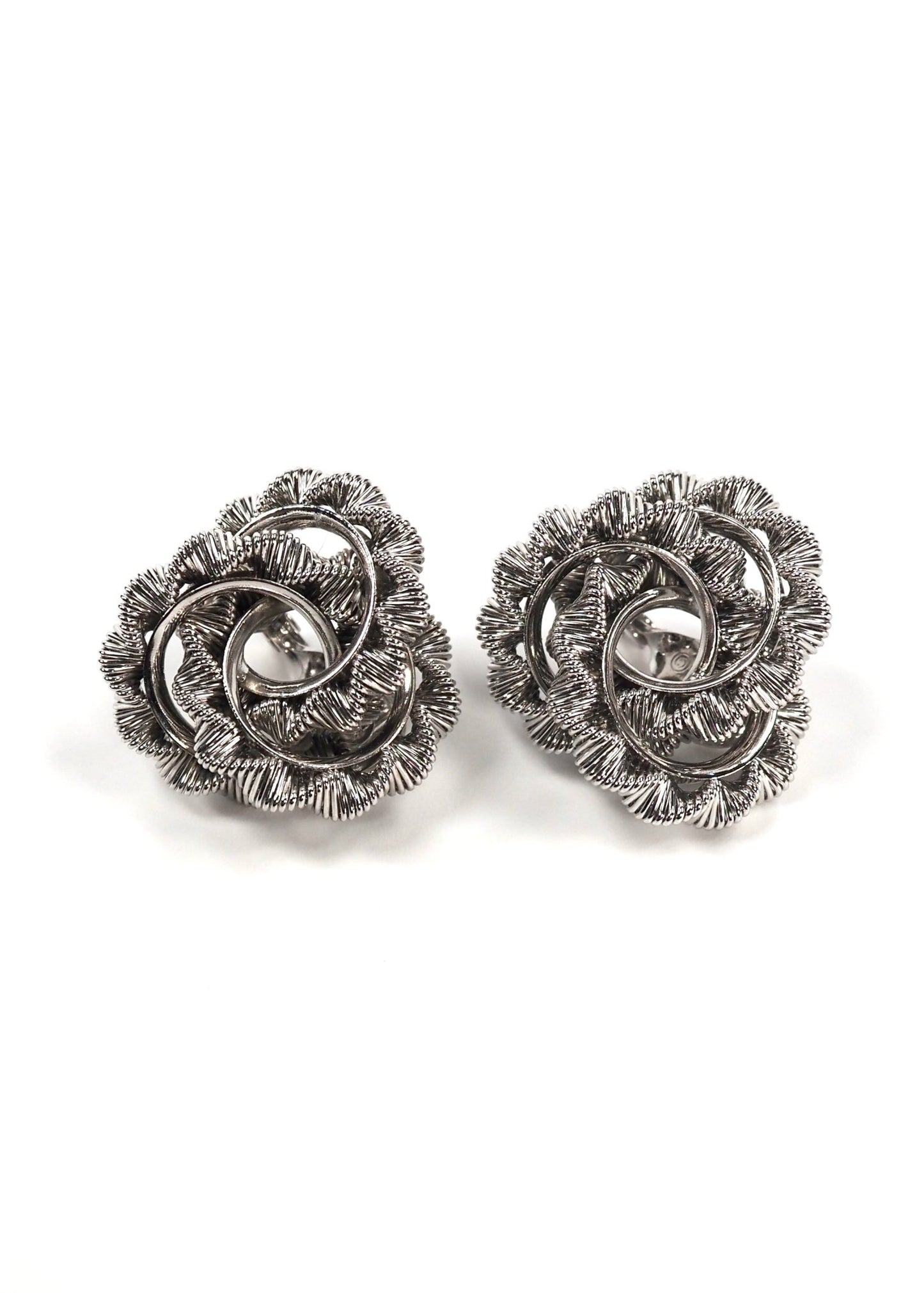 Monet Silver Round Coil Earrings - Georgie's NYC - Earrings