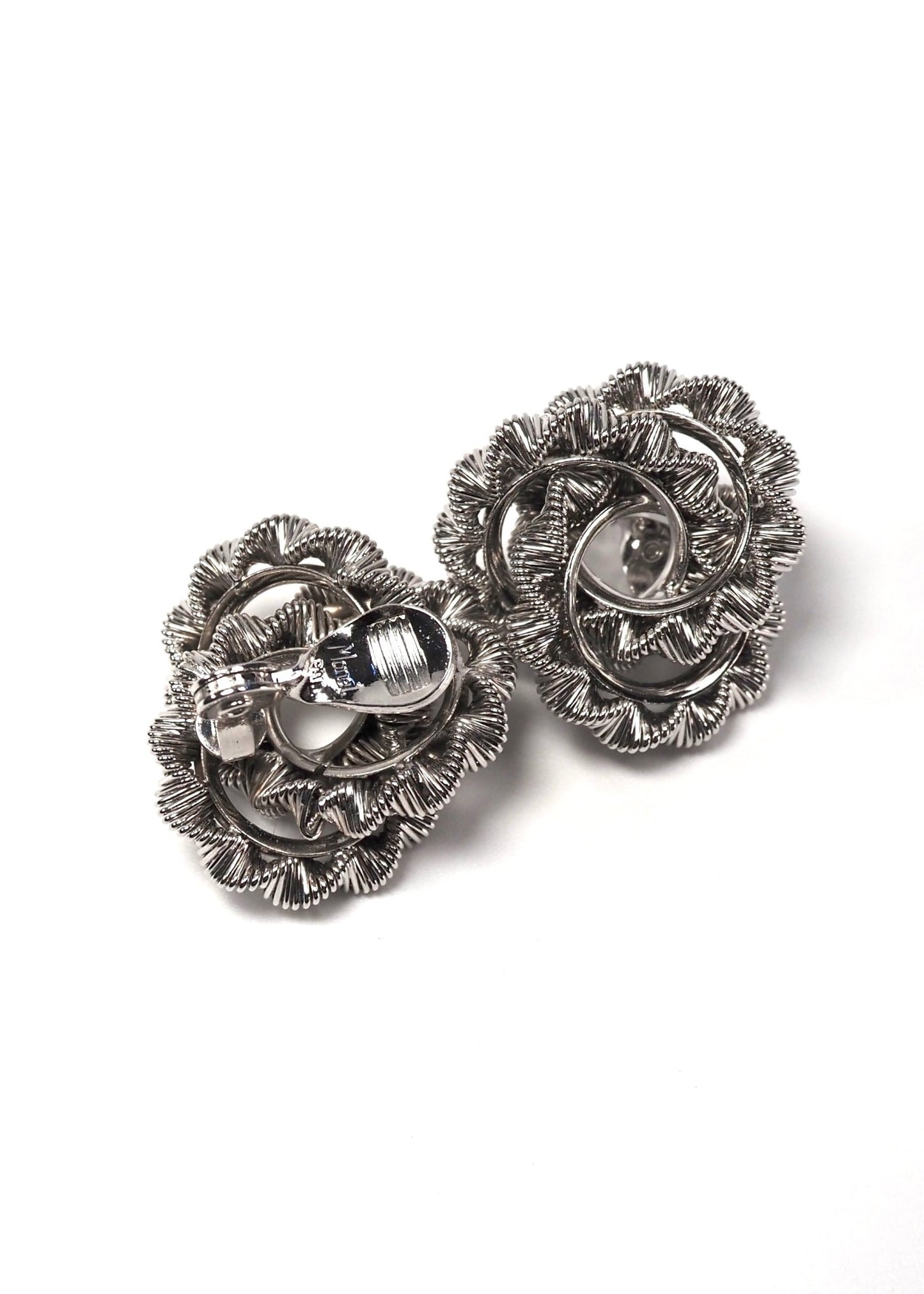 Monet Silver Round Coil Earrings - Georgie's NYC - Earrings