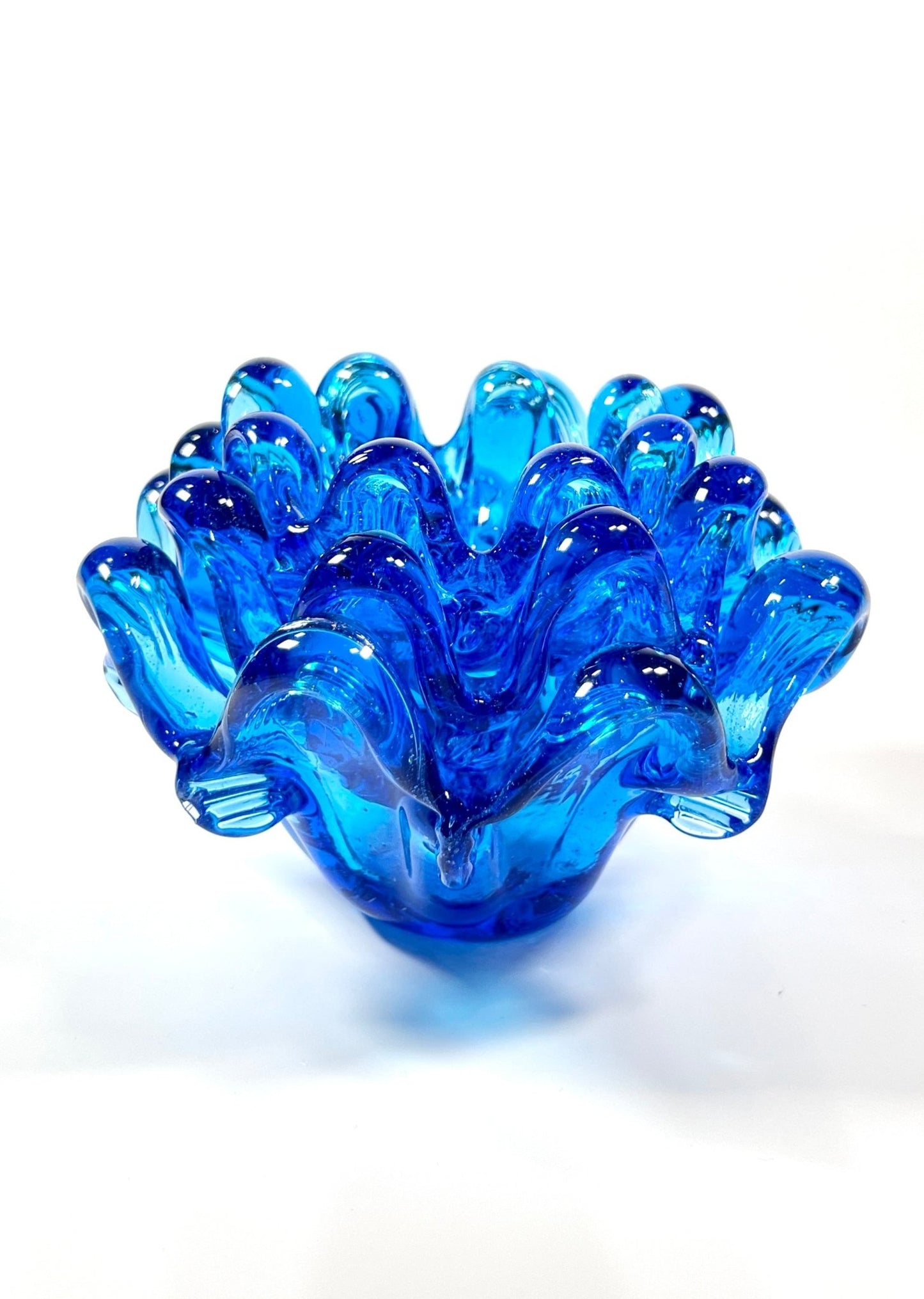 Murano Turquoise Blue Nesting Bowls Set of 3 - Georgie's NYC - Decorative Bowls