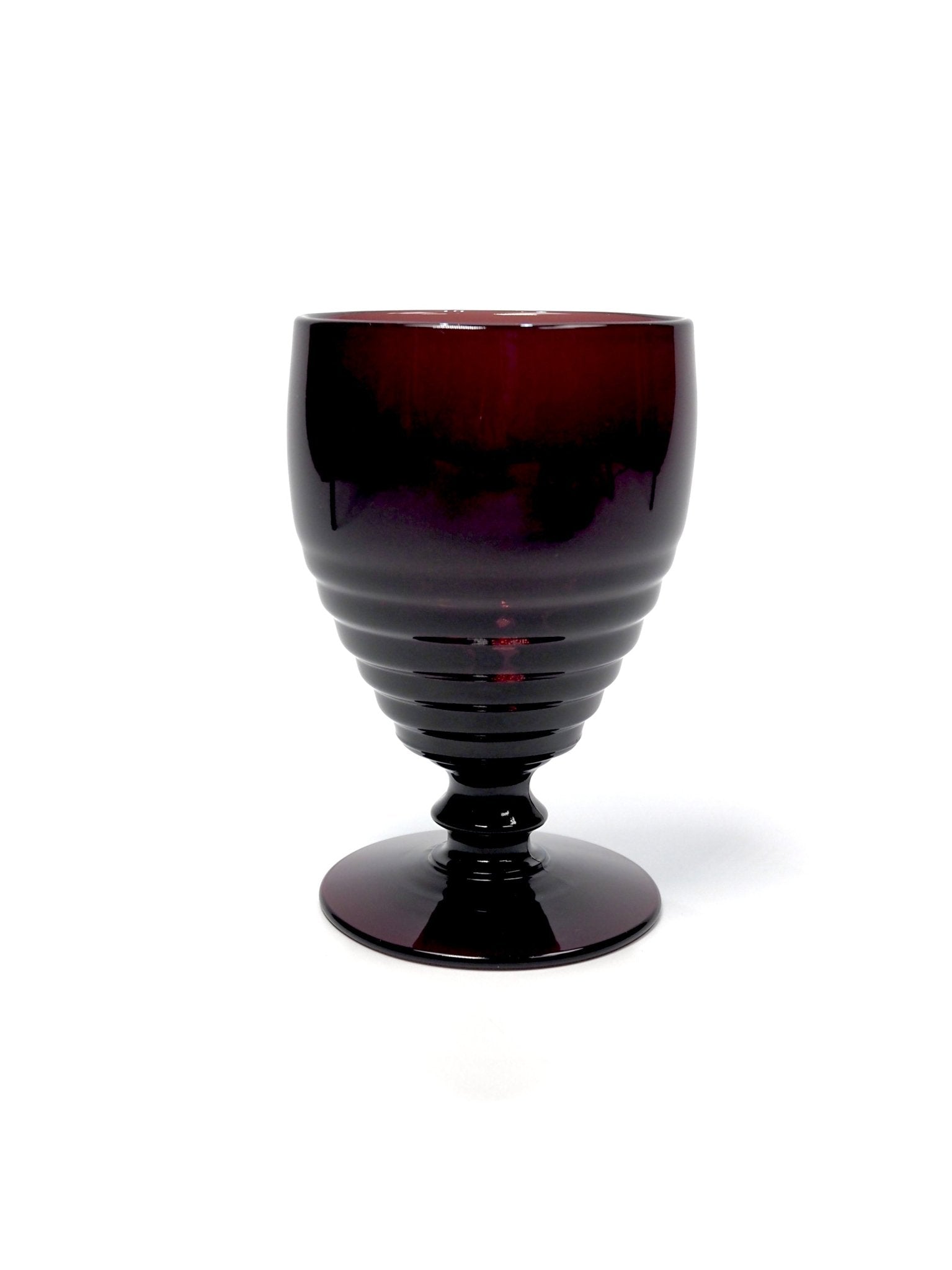 Paden City Dark Purple Goblet Drinking Glasses - Georgie's NYC - Drinkware