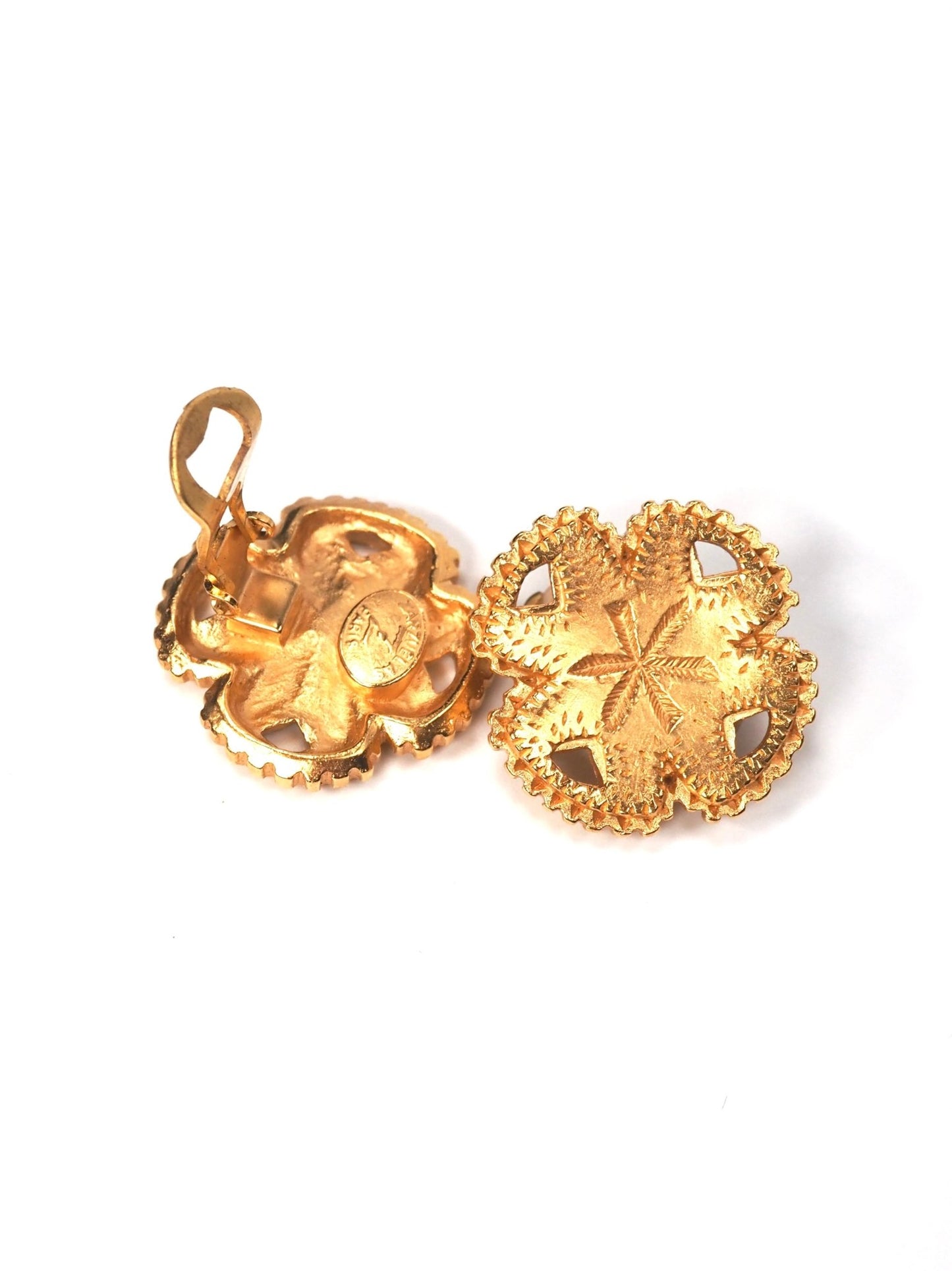Paris Matte Gold Sand Dollar Earrings - Georgie's NYC - Earrings