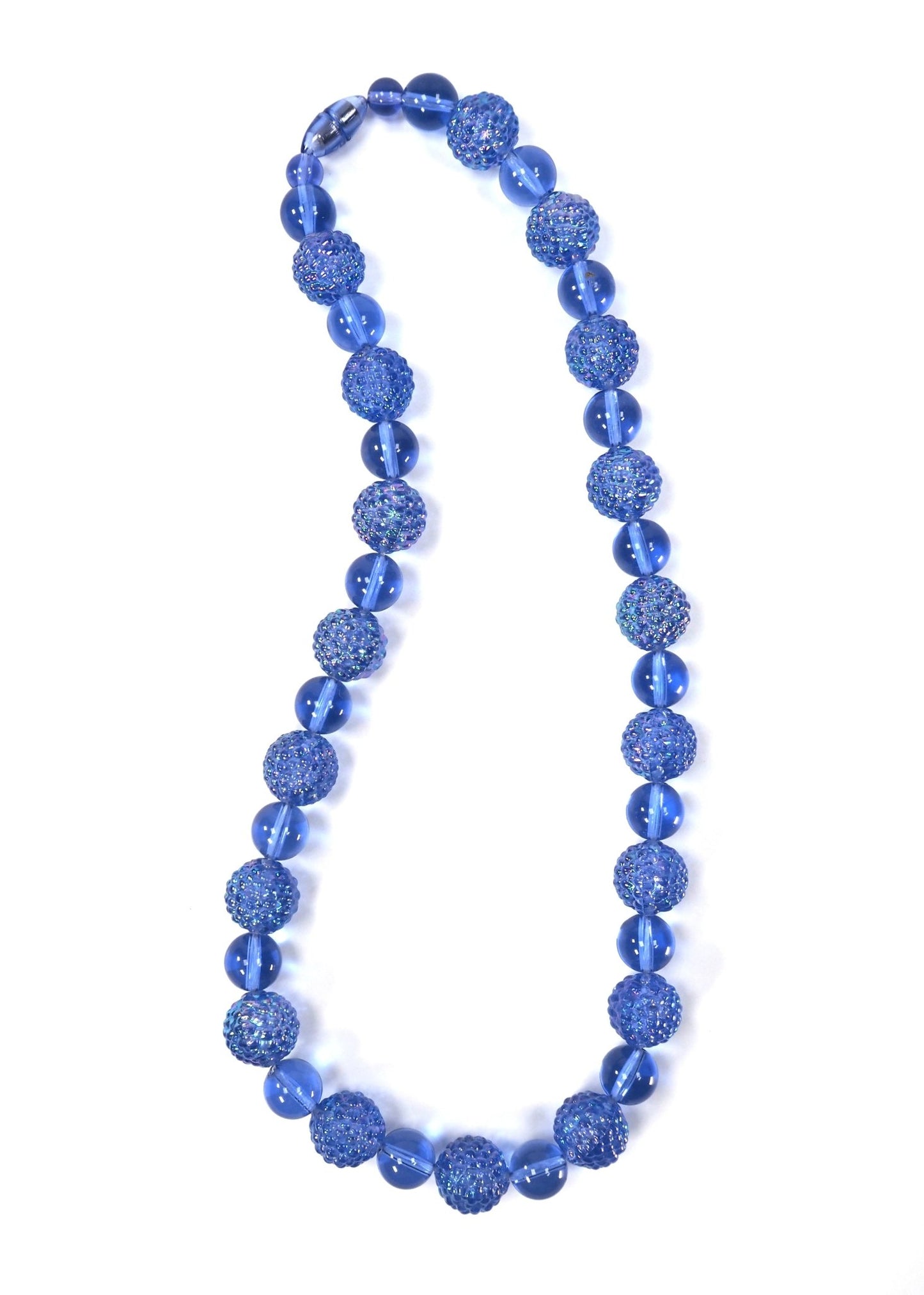 Purple Iridescent Textured Lucite Beaded Necklace - Georgie's NYC - Necklaces